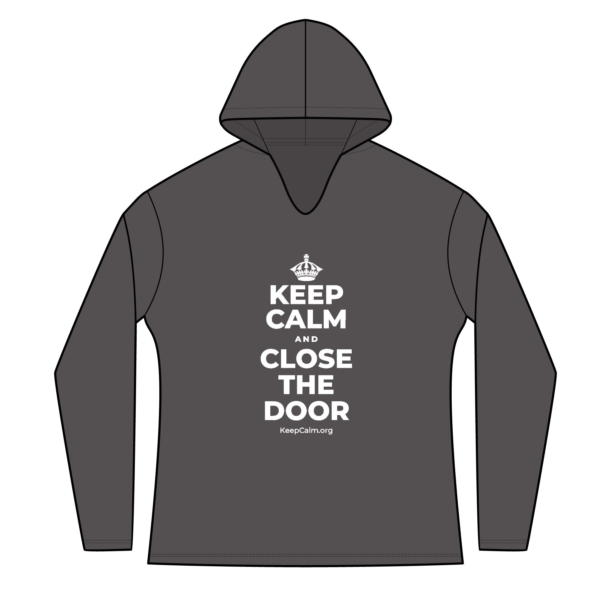 KEEP CALM AND CLOSE THE DOOR Women's Long Sleeve Hoodie