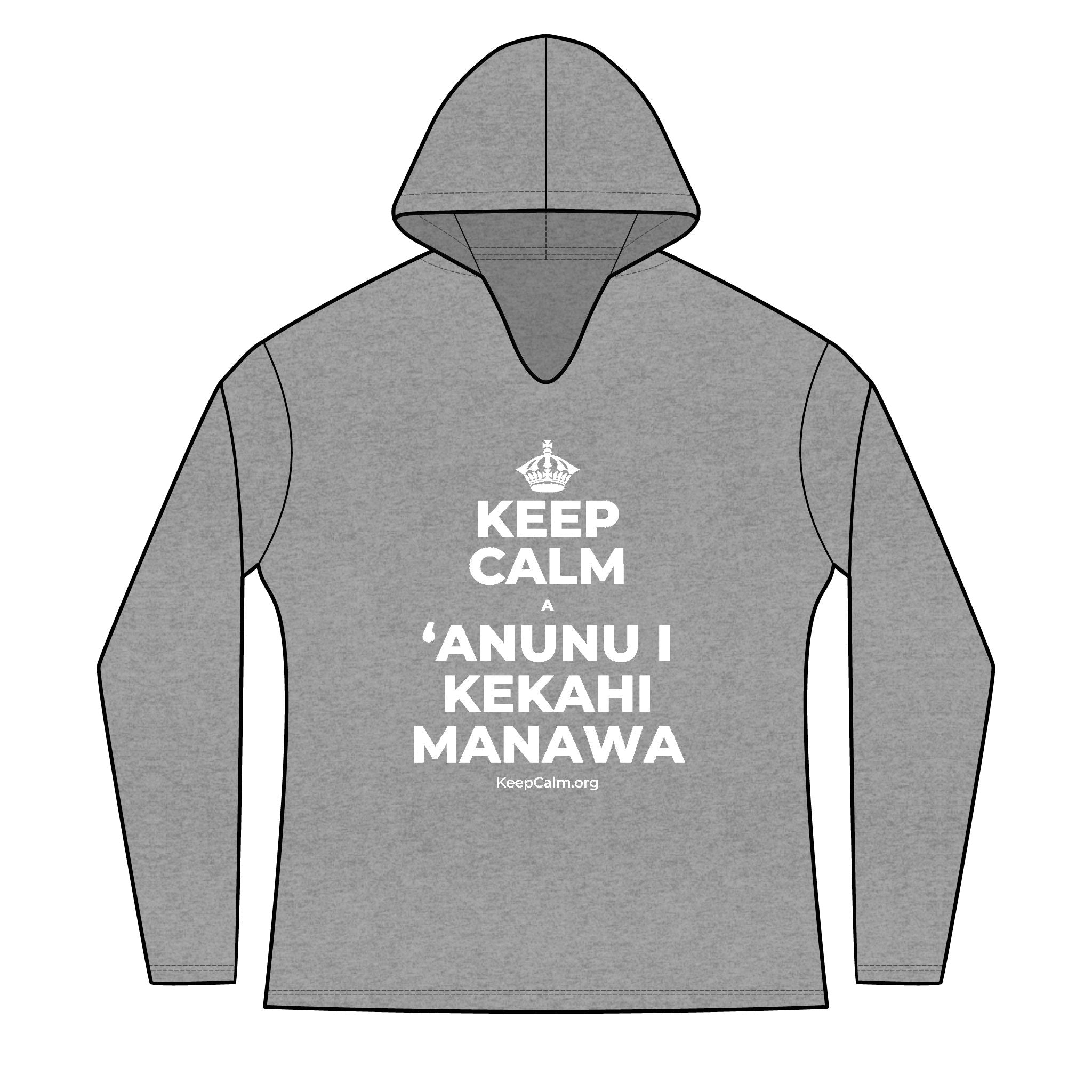 KEEP CALM A ʻANUNU I KEKAHI MANAWA Women's Long Sleeve Hoodie