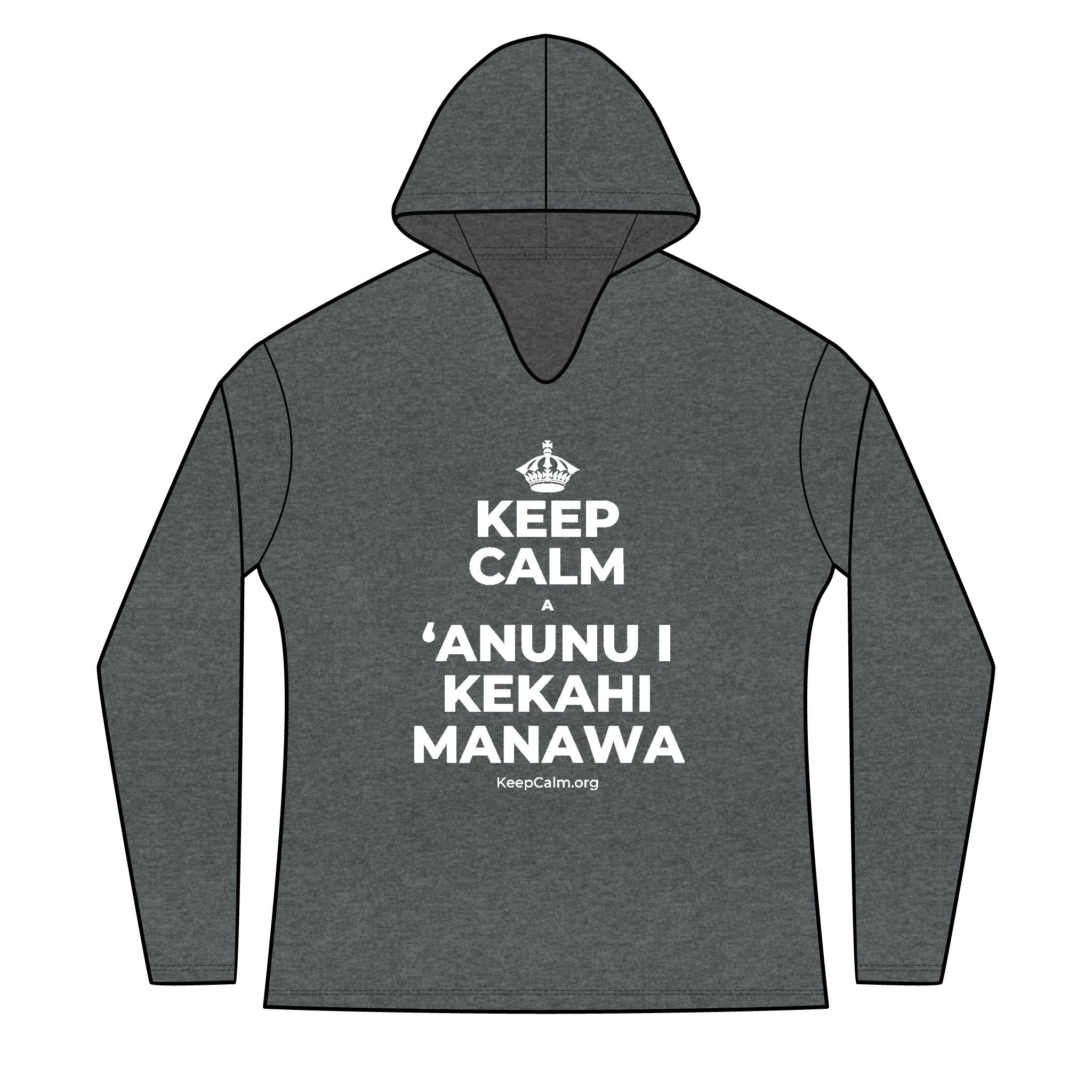 KEEP CALM A ʻANUNU I KEKAHI MANAWA Women's Long Sleeve Hoodie