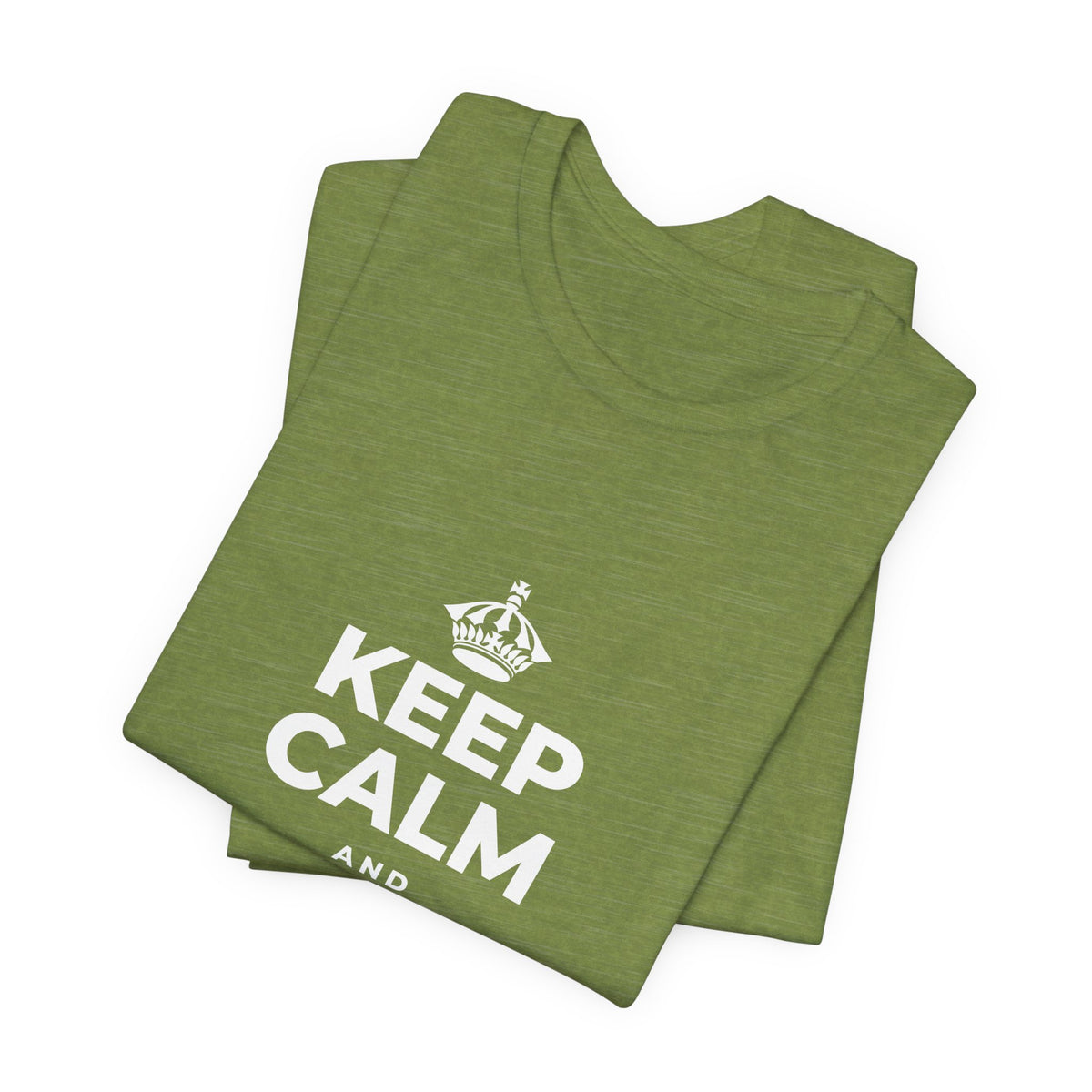 KEEP CALM AND GLOW TOGETHER T-Shirt (Baby Blue–Silver)