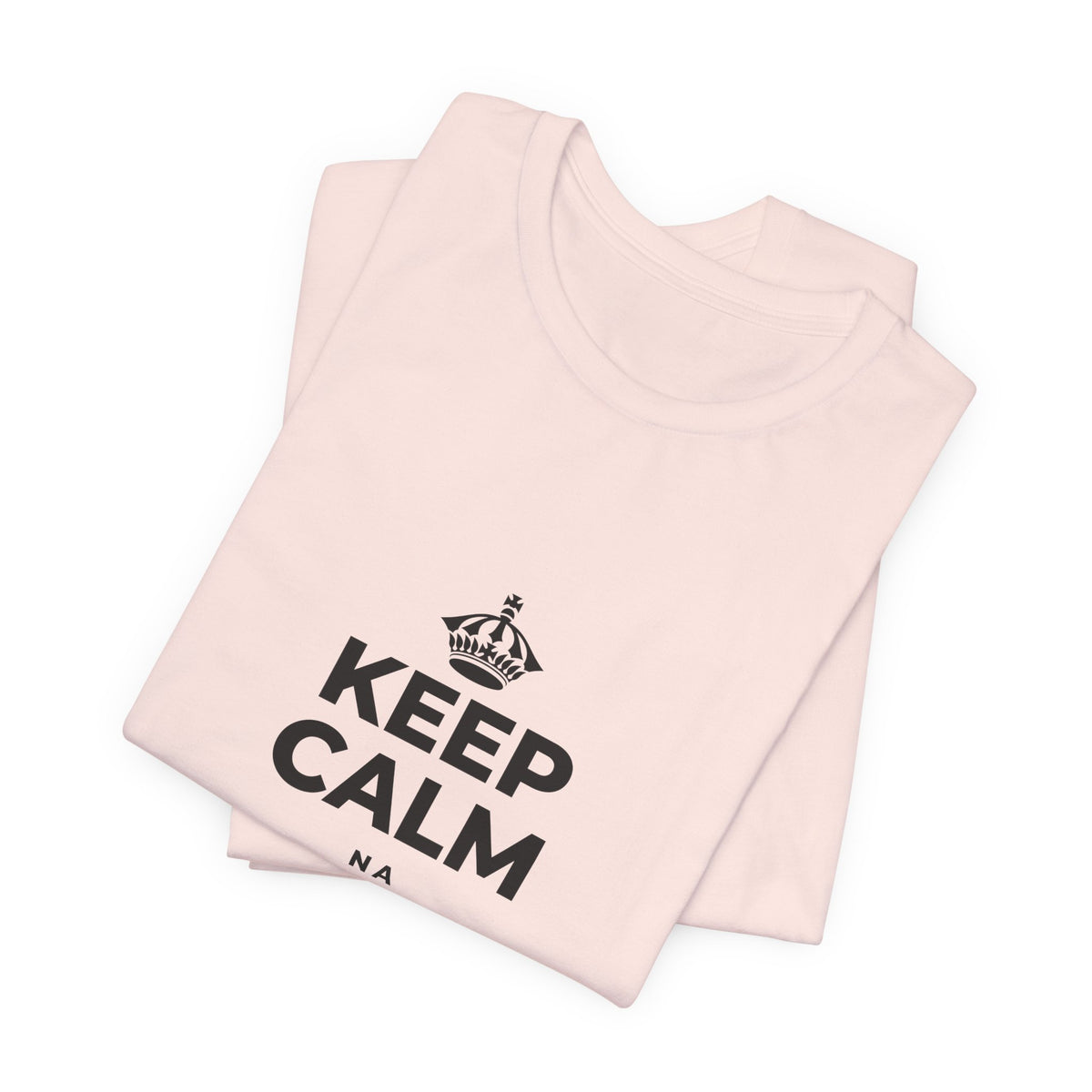 KEEP CALM NA METAMETA KIDOGO T-Shirt (Soft Cream–Heather Mauve)