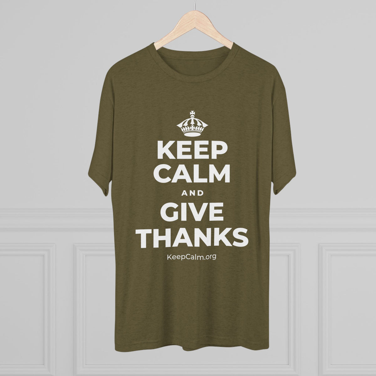 KEEP CALM AND GIVE THANKS Tri-Blend Tee