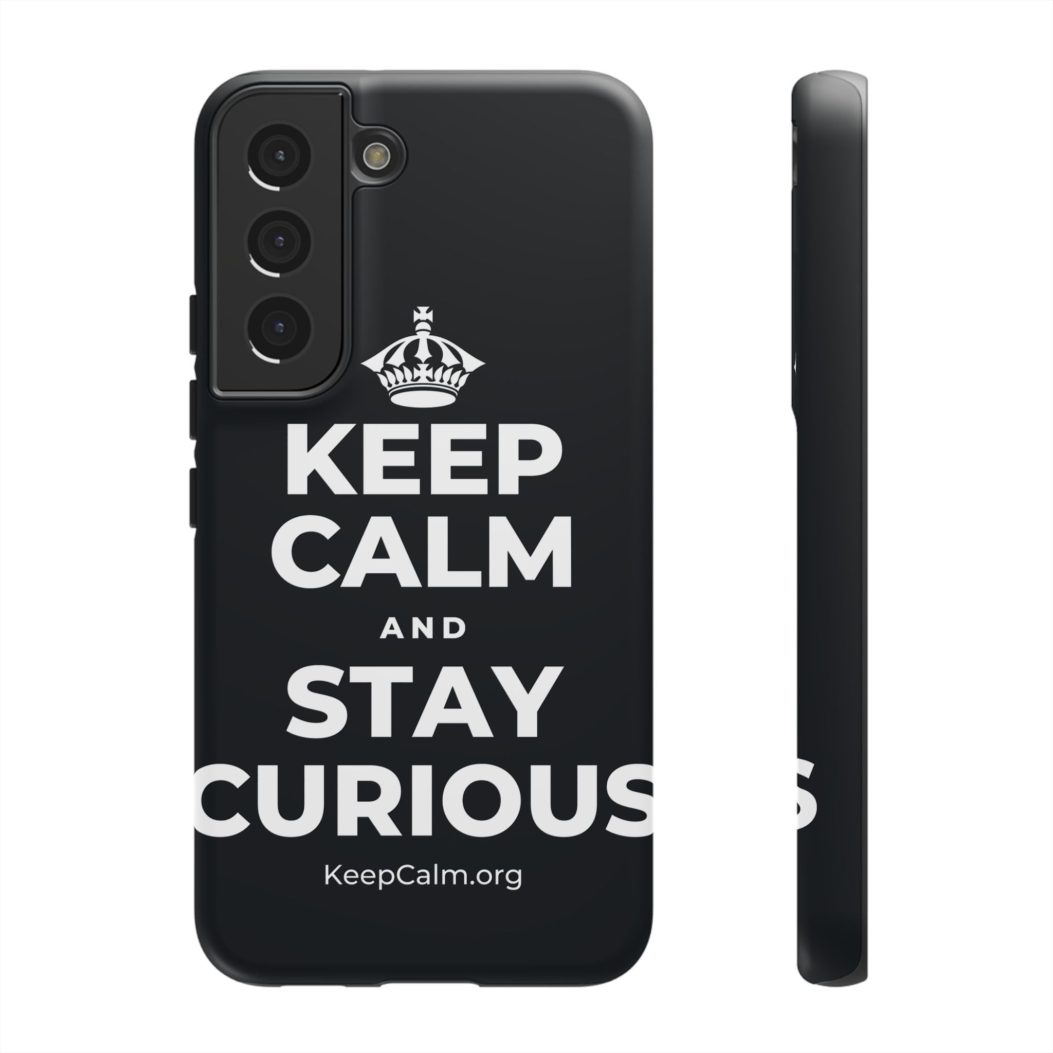 KEEP CALM AND STAY CURIOUS Phone Case (Dark)