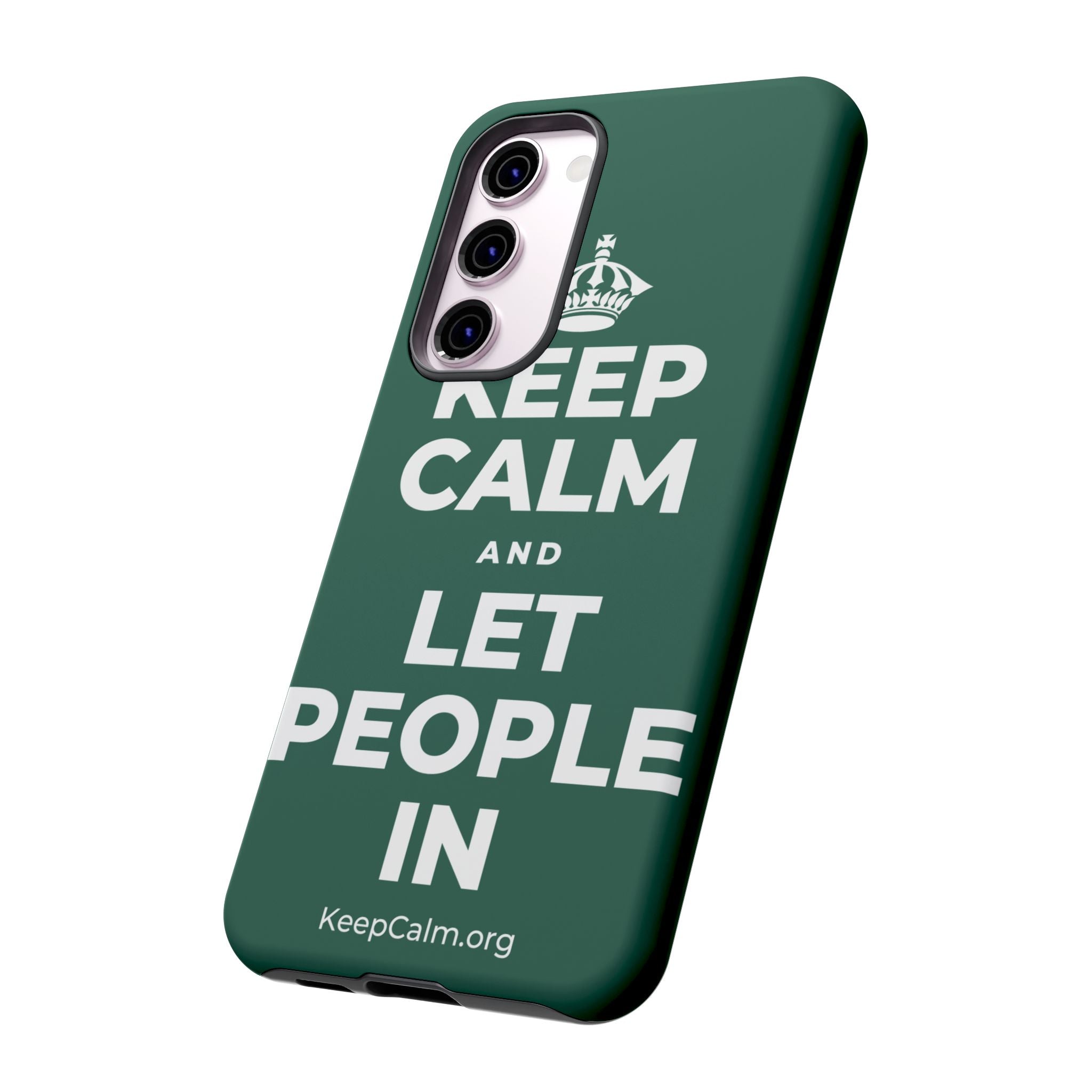 KEEP CALM AND LET PEOPLE IN Phone Case