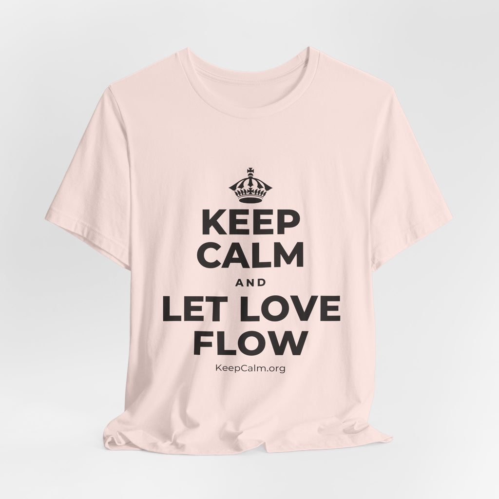 KEEP CALM AND LET LOVE FLOW T-Shirt (Soft Cream–Heather Mauve)
