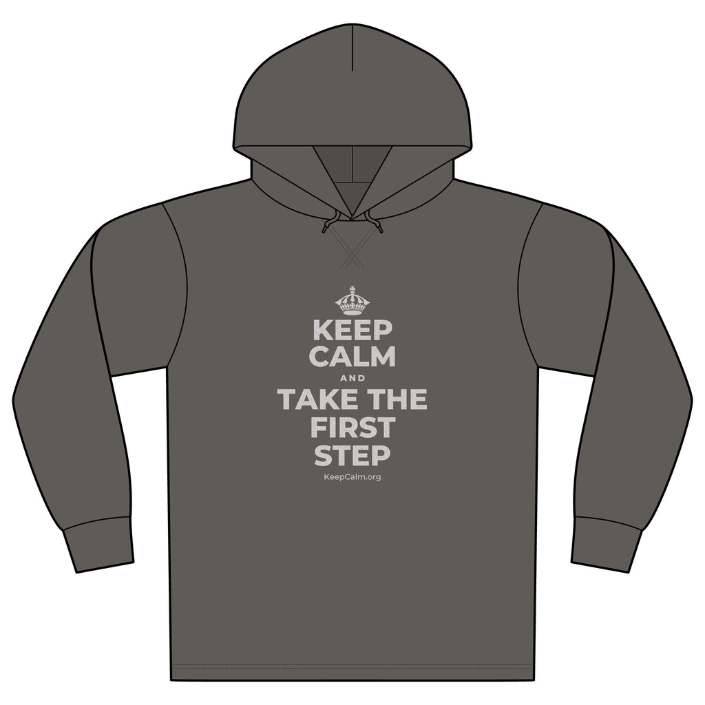 KEEP CALM AND TAKE THE FIRST STEP Organic Hoodie Tee