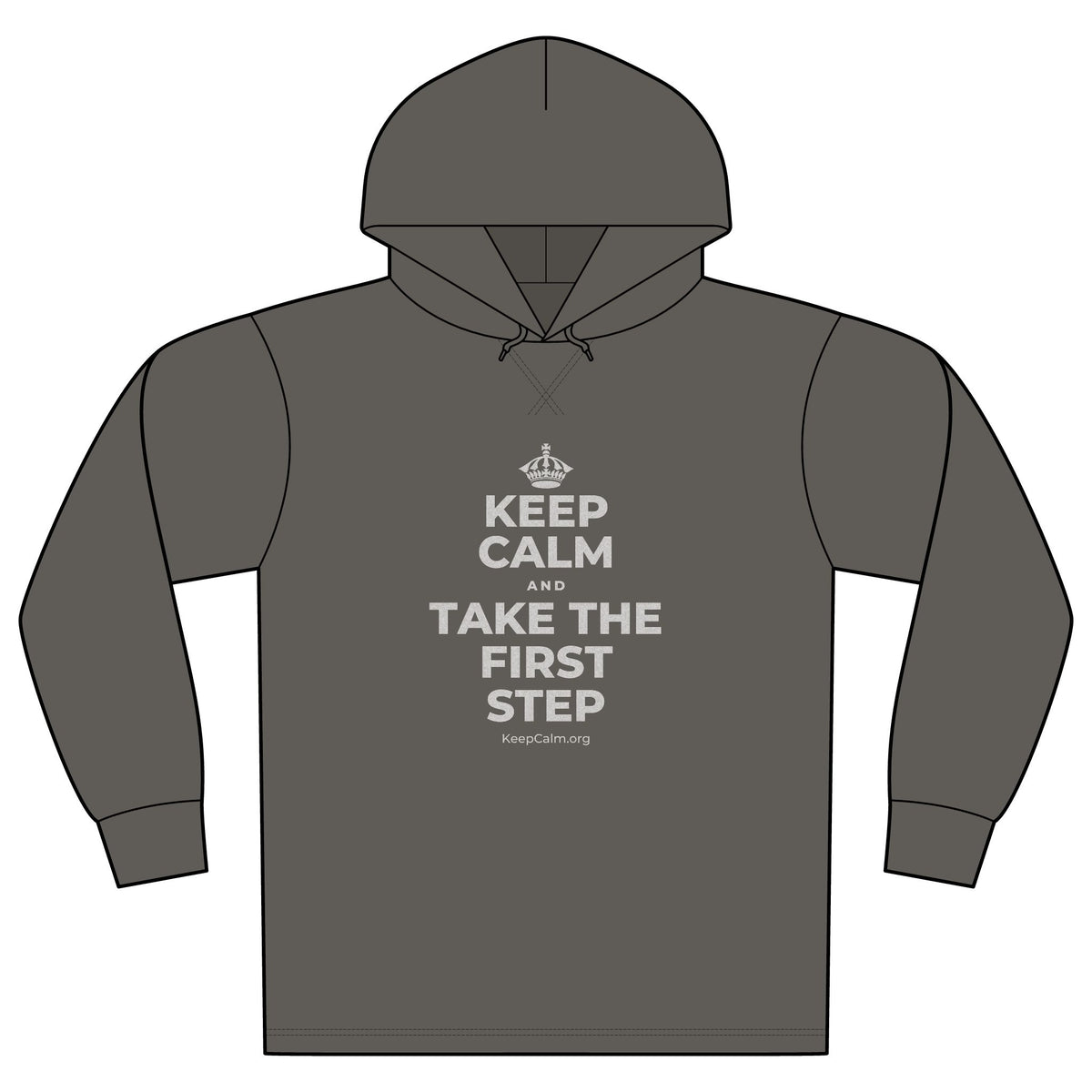 KEEP CALM AND TAKE THE FIRST STEP Organic Hoodie Tee