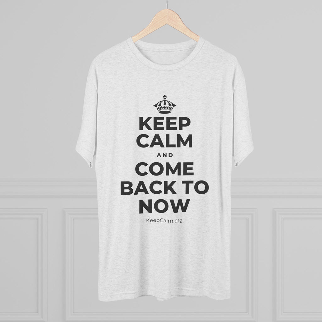 KEEP CALM AND COME BACK TO NOW Tri-Blend Tee