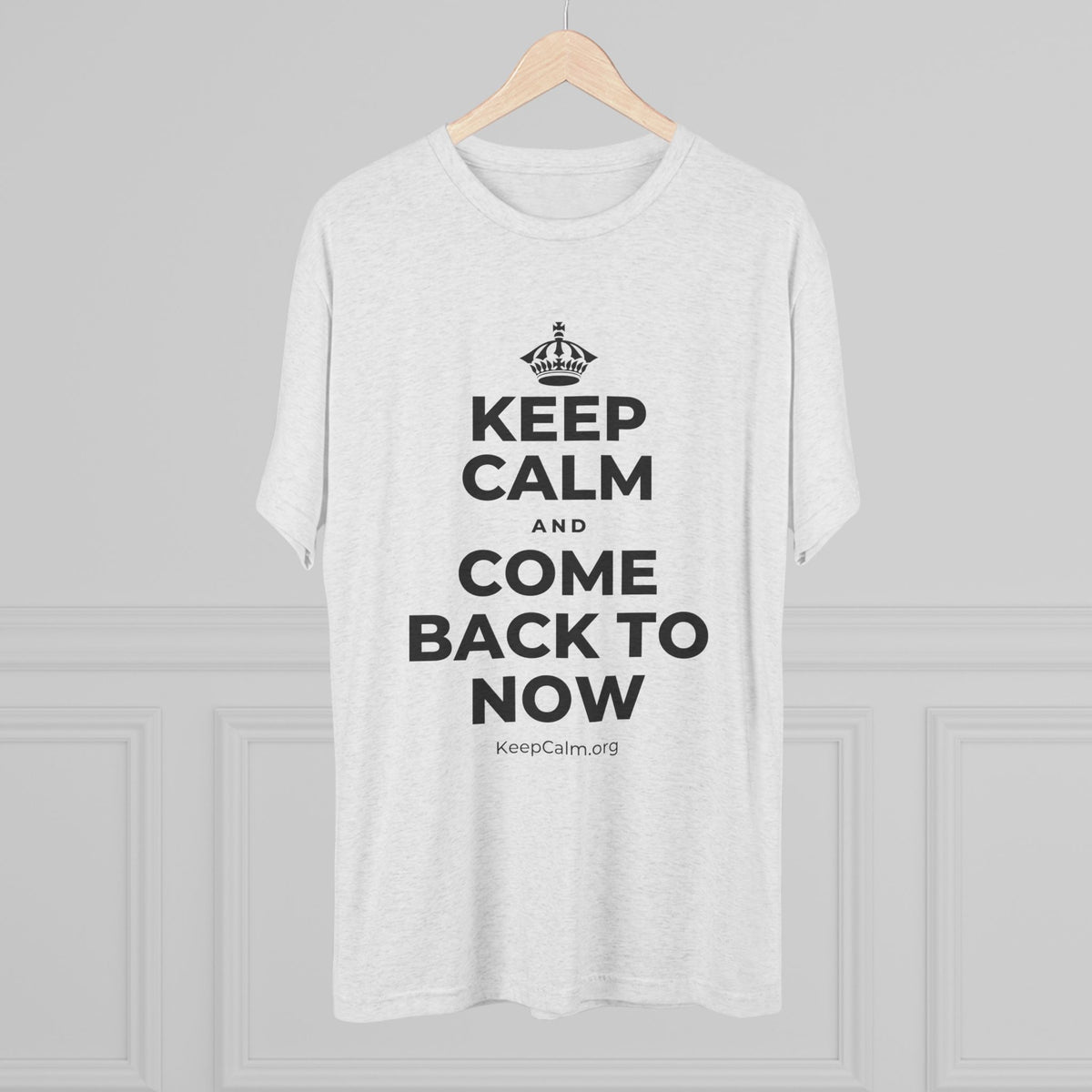 KEEP CALM AND COME BACK TO NOW Tri-Blend Tee