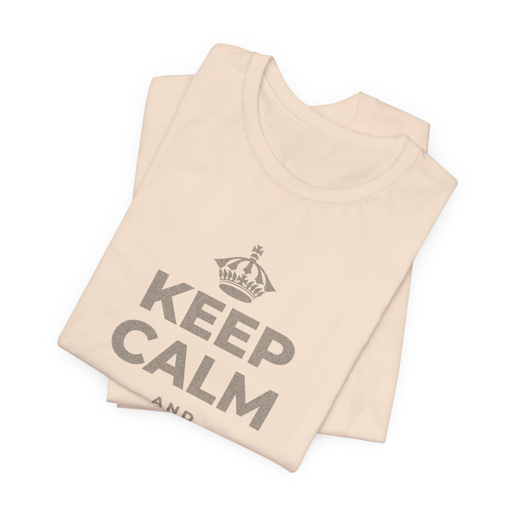 KEEP CALM AND FEEL IT ALL T-Shirt (Soft Cream–Heather Mauve)