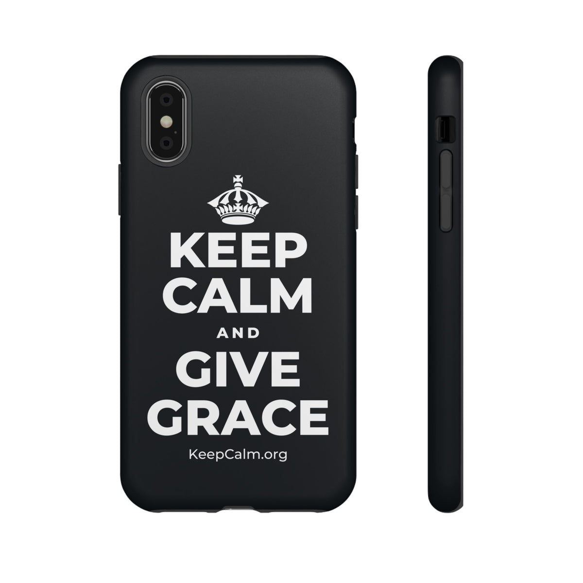 KEEP CALM AND GIVE GRACE Phone Case (Dark)