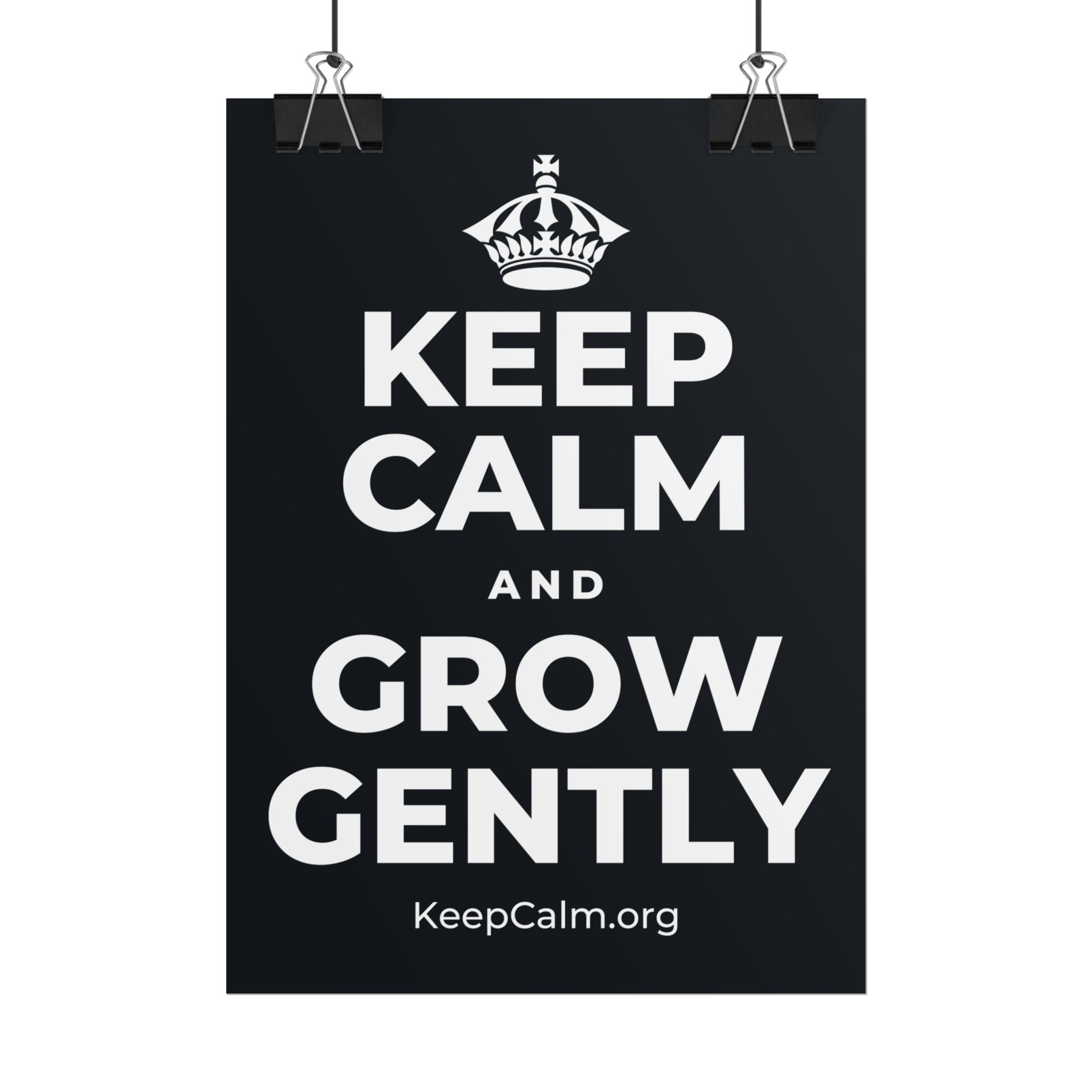 KEEP CALM AND GROW GENTLY Poster (Dark)