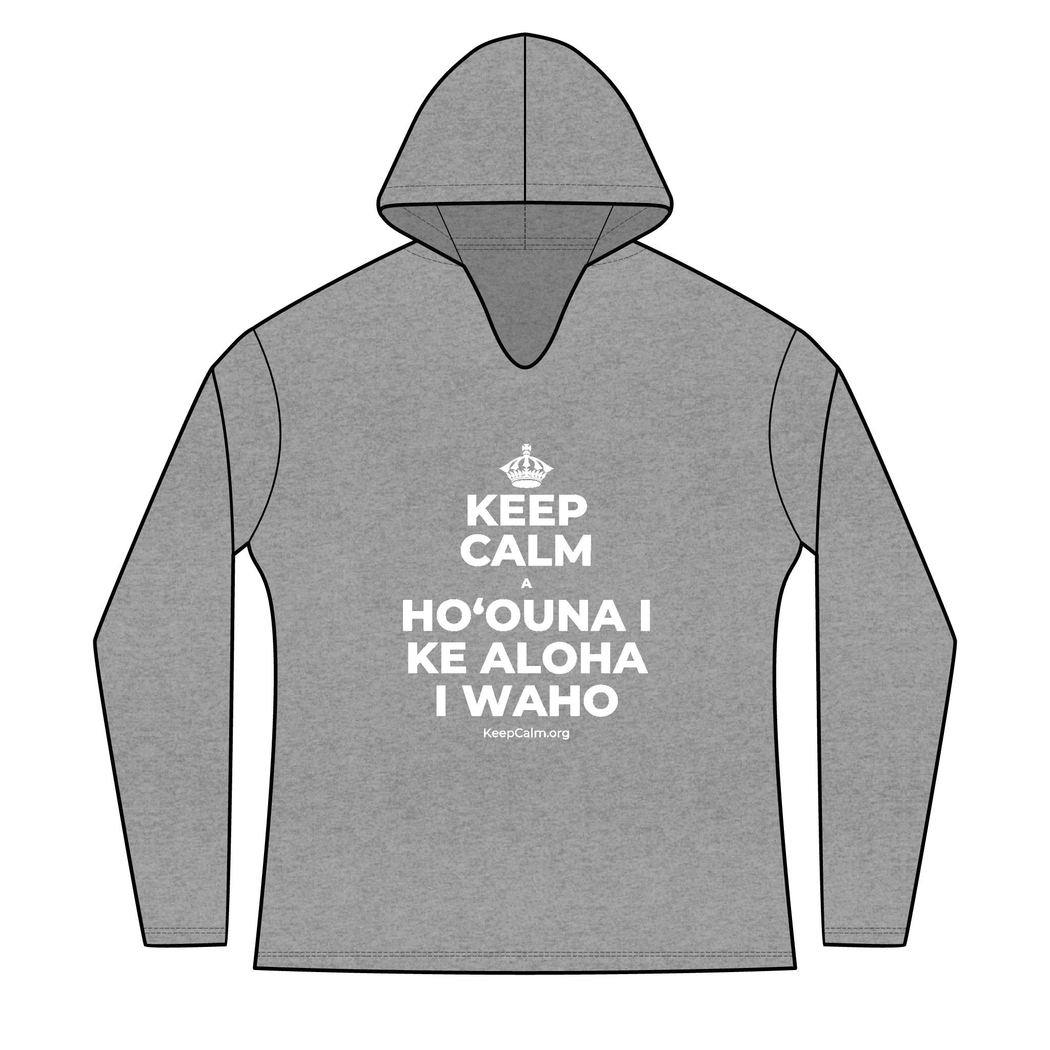 KEEP CALM A HOʻOUNA I KE ALOHA I WAHO Women's Long Sleeve Hoodie