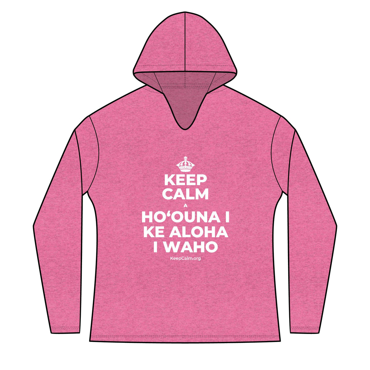KEEP CALM A HOʻOUNA I KE ALOHA I WAHO Women's Long Sleeve Hoodie