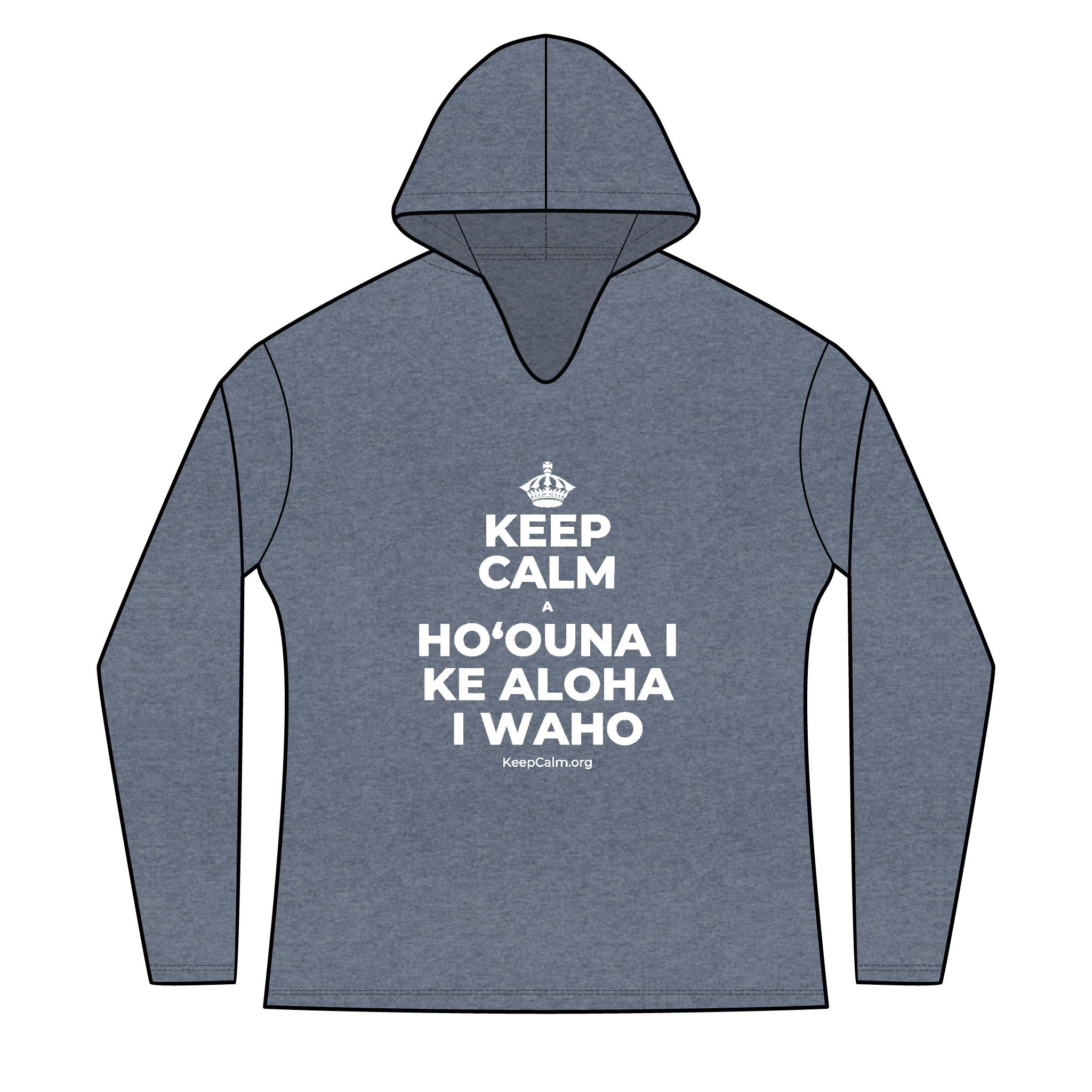 KEEP CALM A HOʻOUNA I KE ALOHA I WAHO Women's Long Sleeve Hoodie