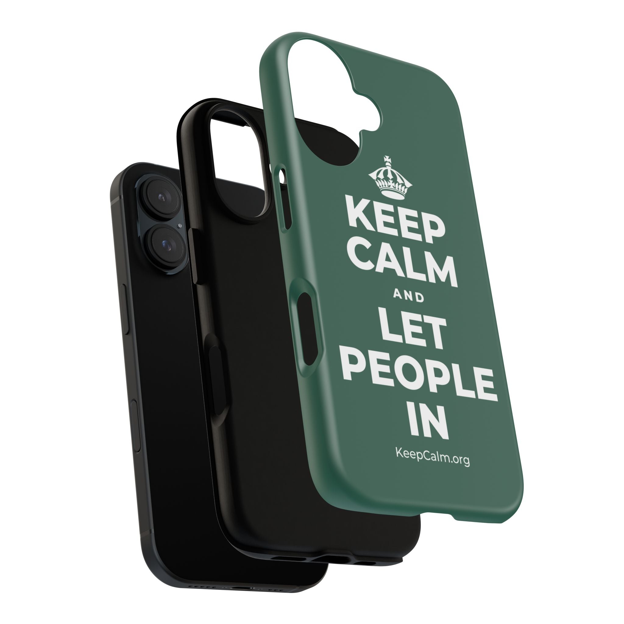 KEEP CALM AND LET PEOPLE IN Phone Case