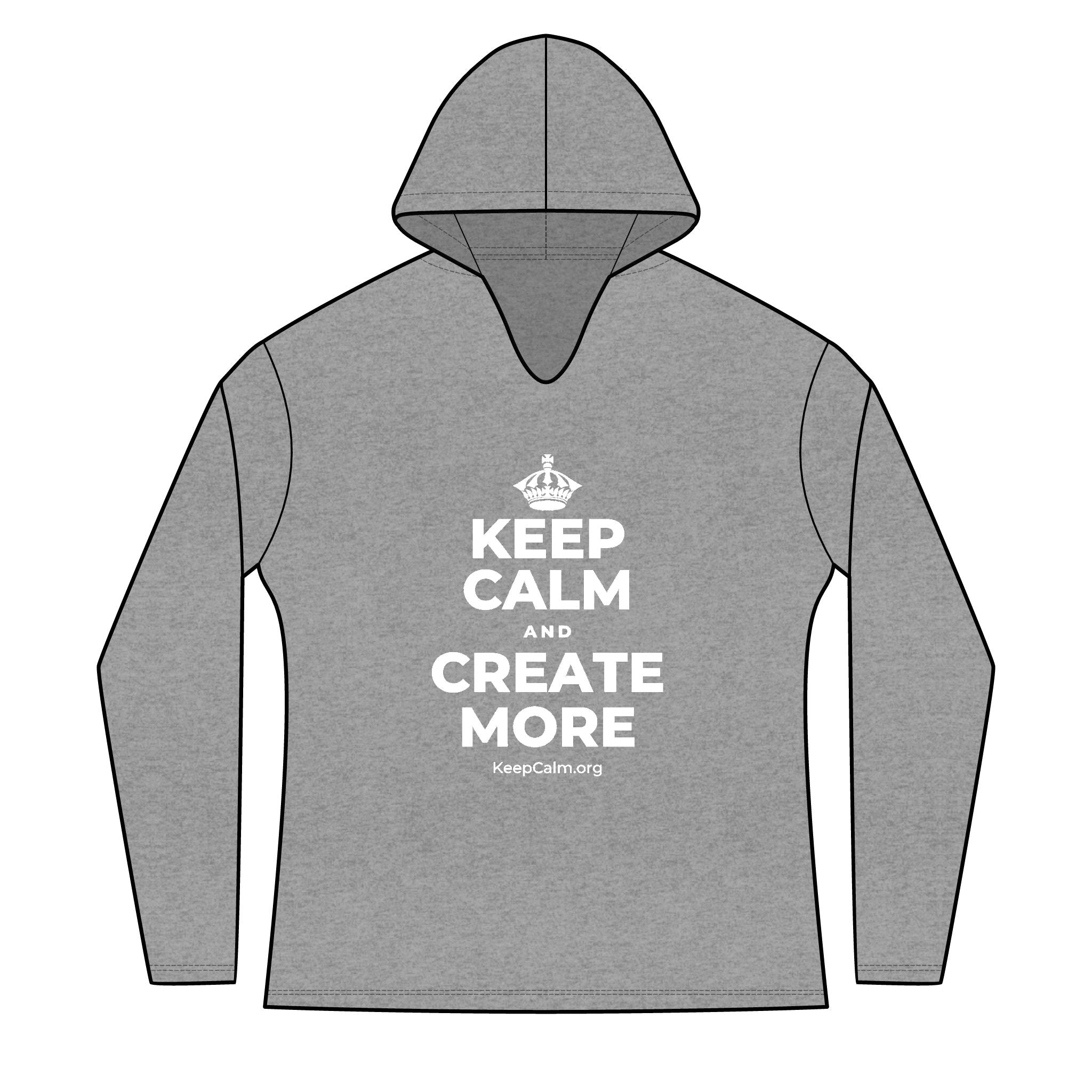 KEEP CALM AND CREATE MORE Women's Long Sleeve Hoodie