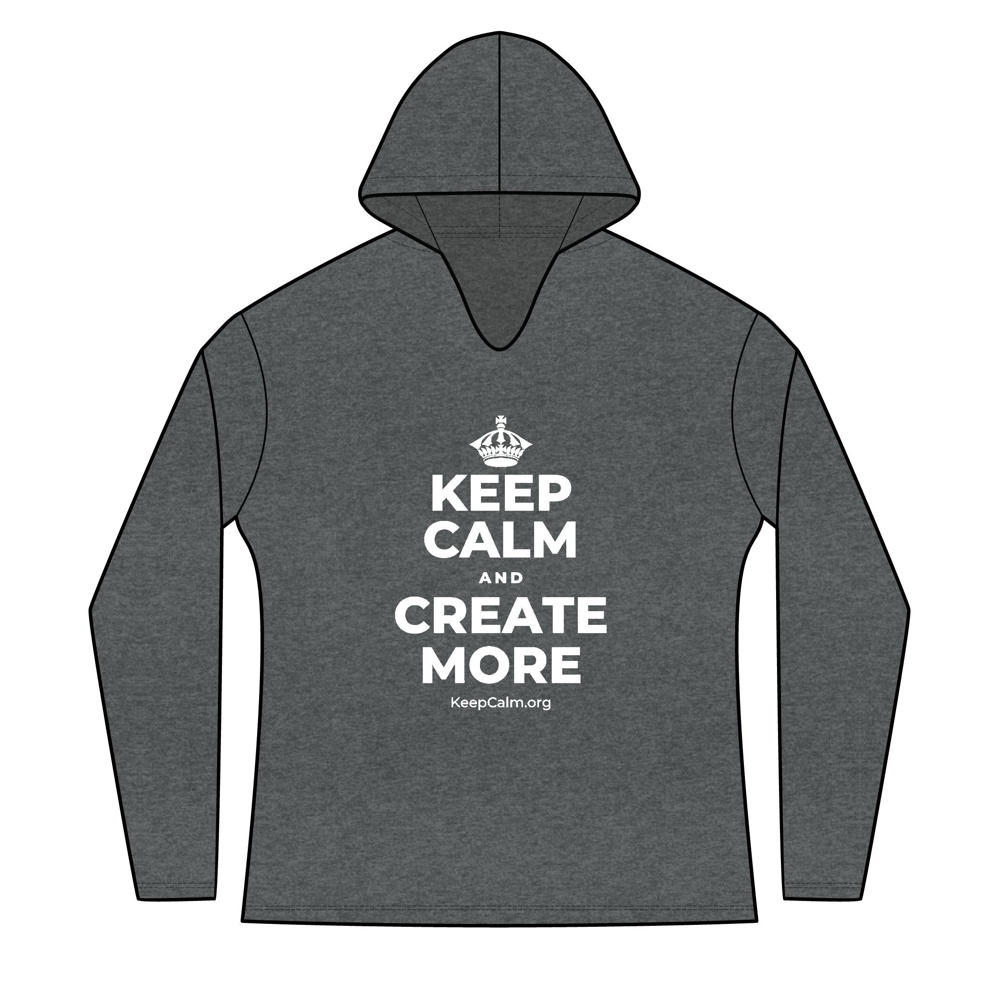 KEEP CALM AND CREATE MORE Women's Long Sleeve Hoodie