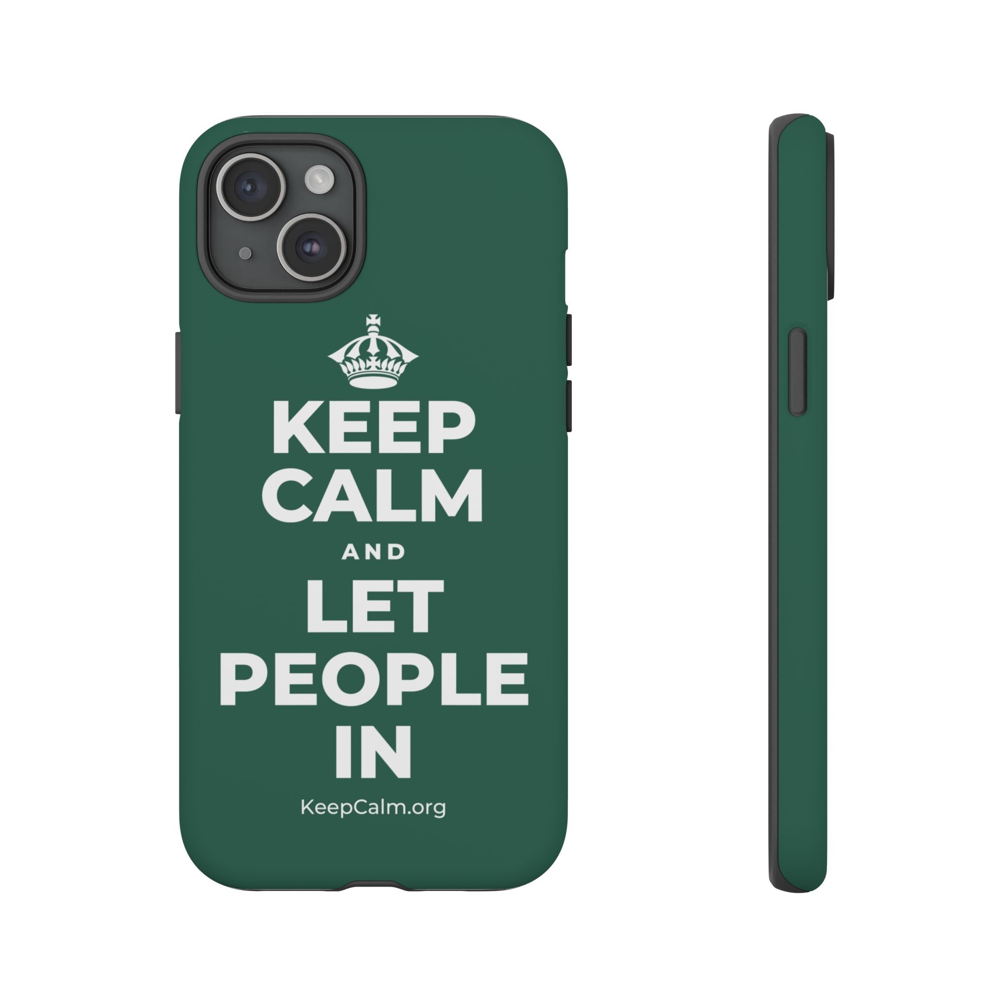 KEEP CALM AND LET PEOPLE IN Phone Case