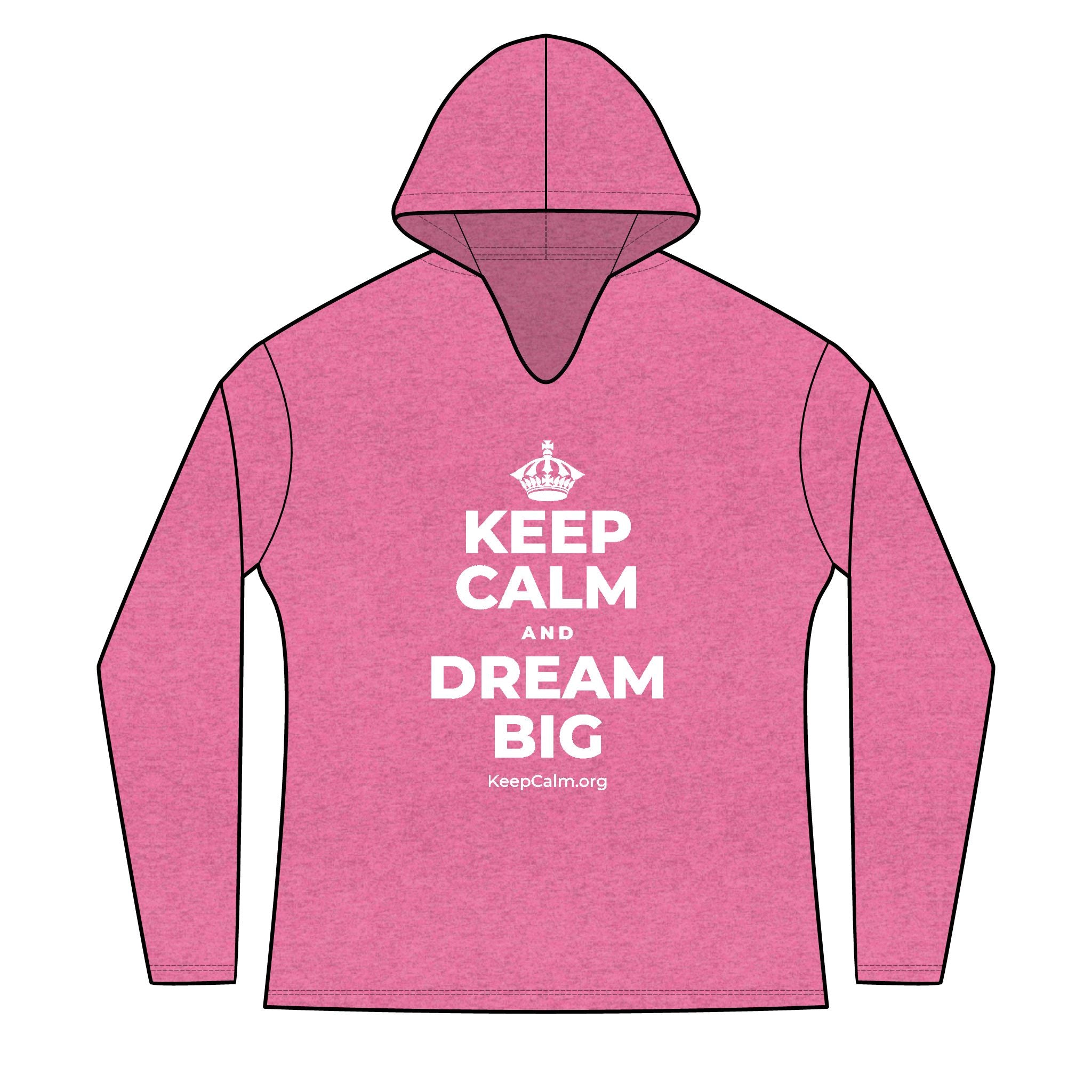 KEEP CALM AND DREAM BIG Women's Long Sleeve Hoodie