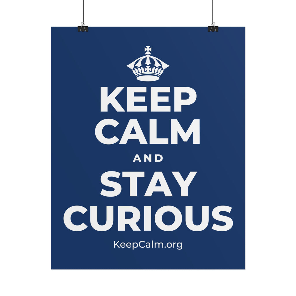 KEEP CALM AND STAY CURIOUS Poster