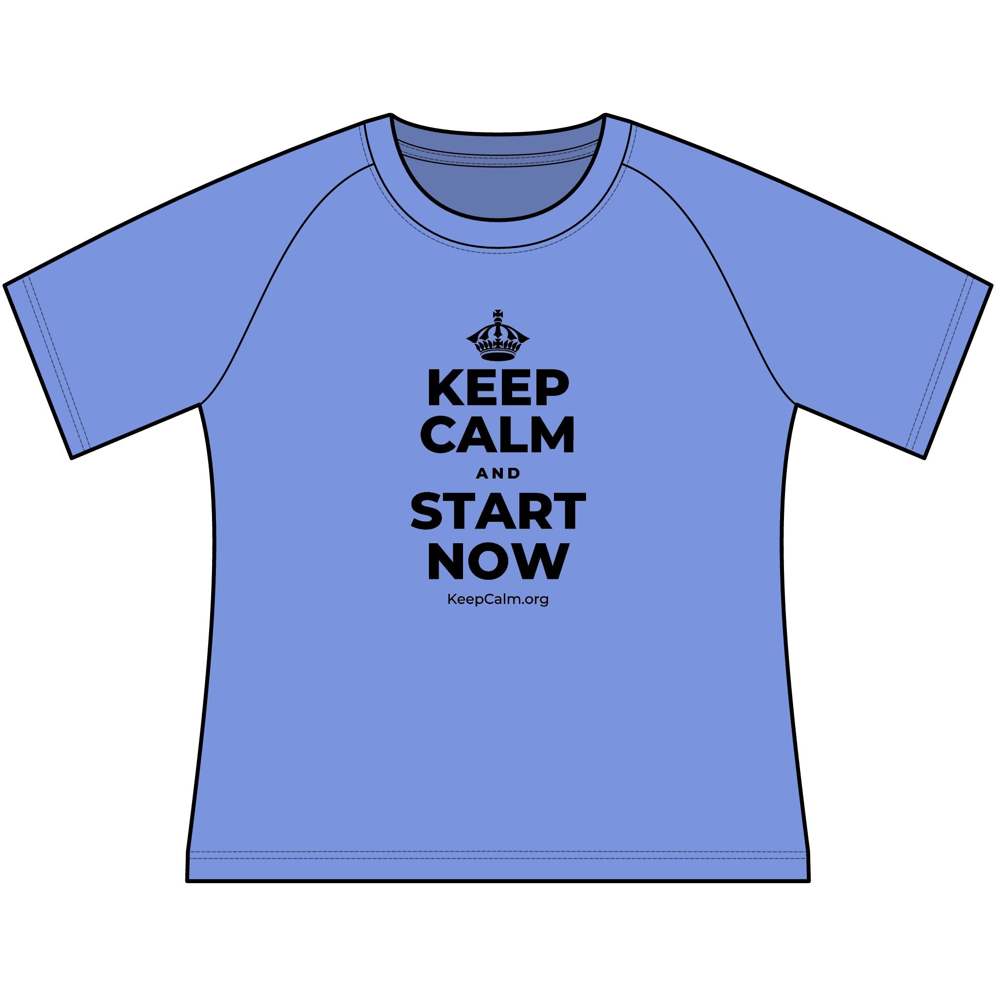 KEEP CALM AND START NOW Women's Raglan Tee