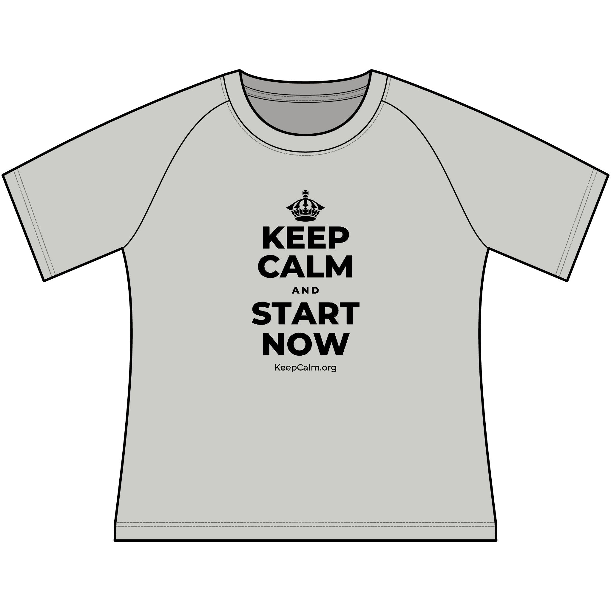 KEEP CALM AND START NOW Women's Raglan Tee