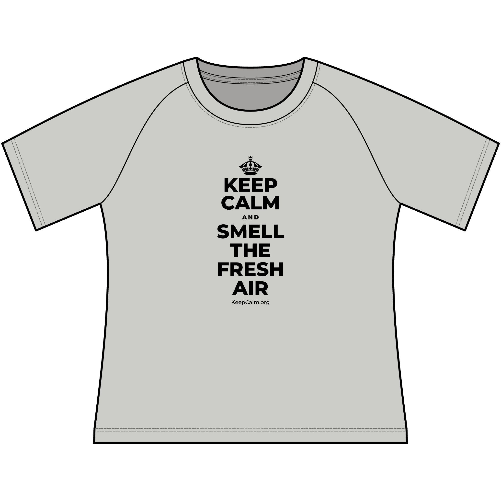 KEEP CALM AND SMELL THE FRESH AIR Women's Raglan Tee