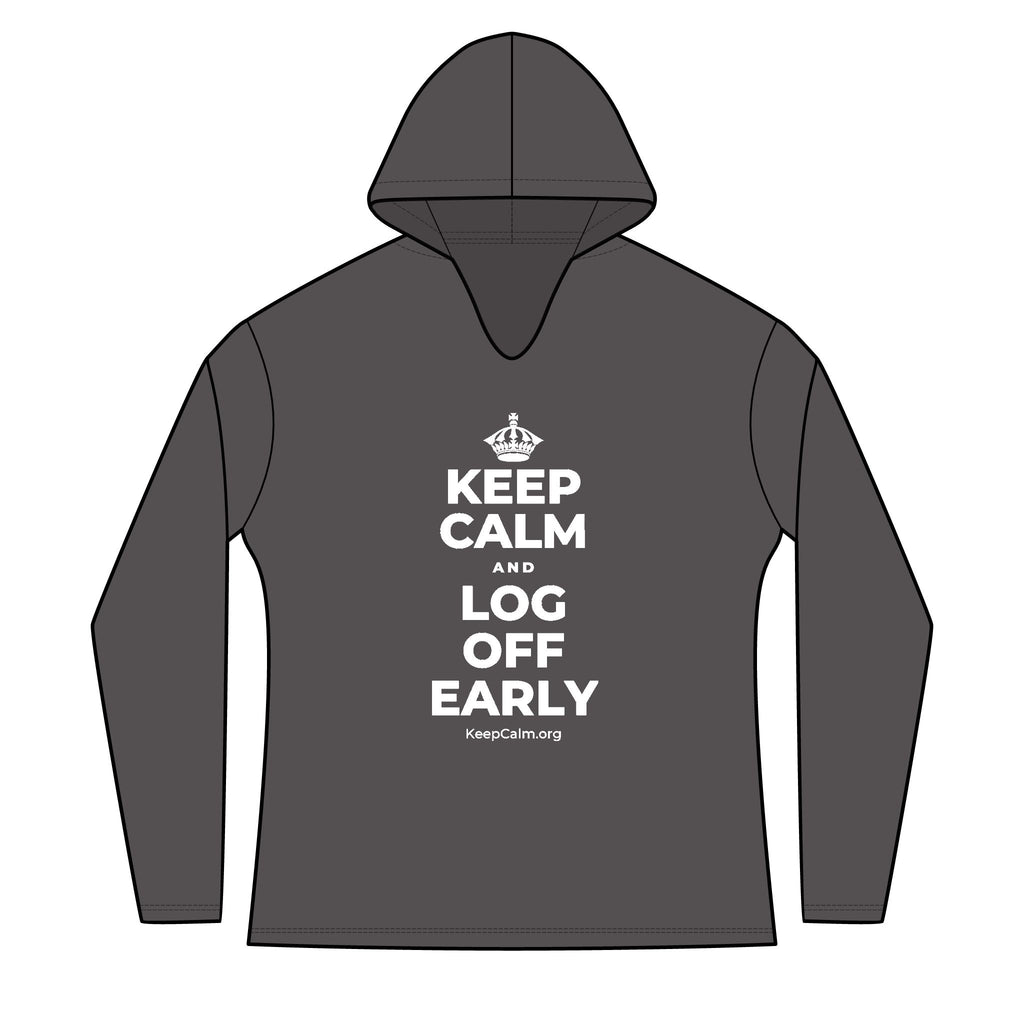 KEEP CALM AND LOG OFF EARLY Women's Long Sleeve Hoodie