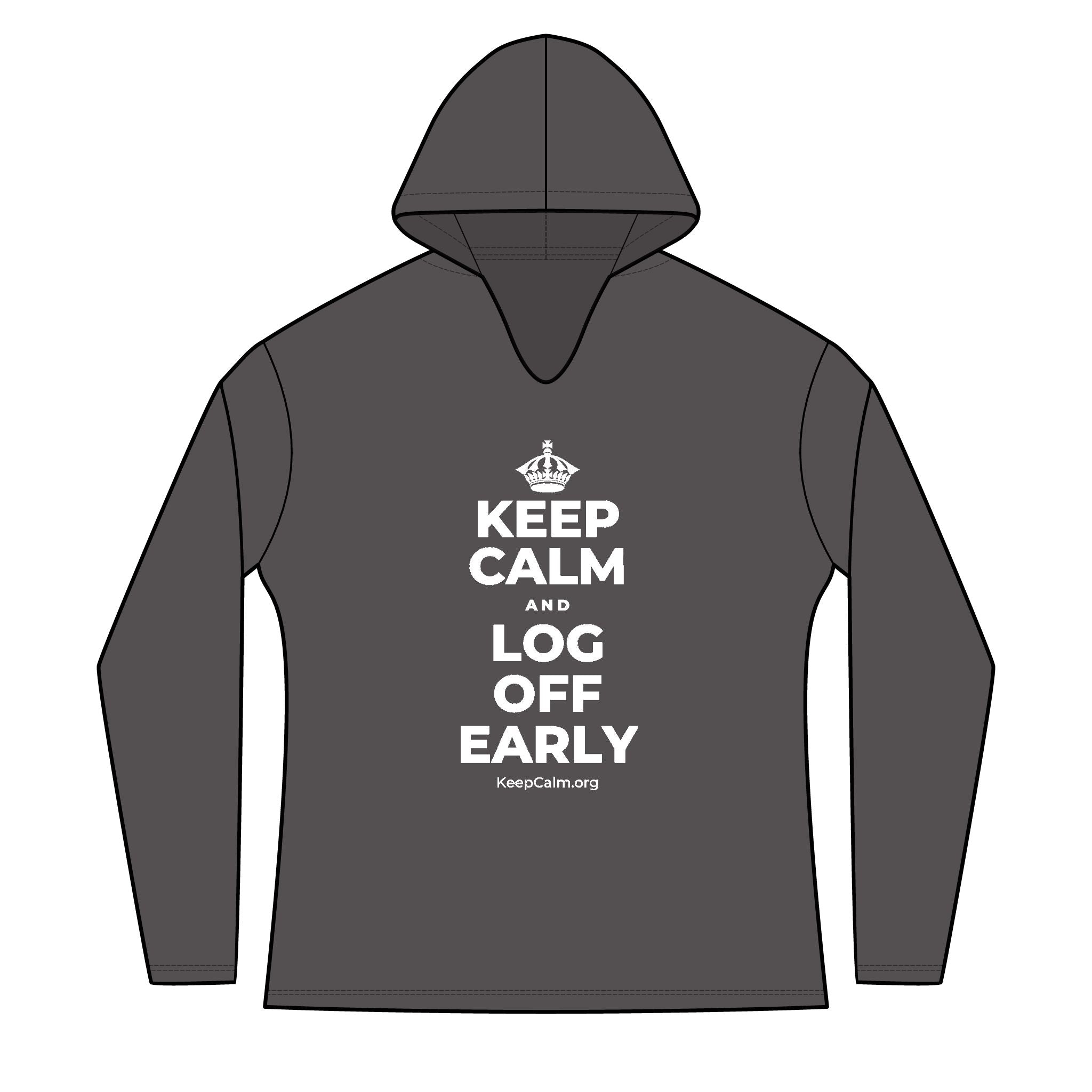 KEEP CALM AND LOG OFF EARLY Women's Long Sleeve Hoodie