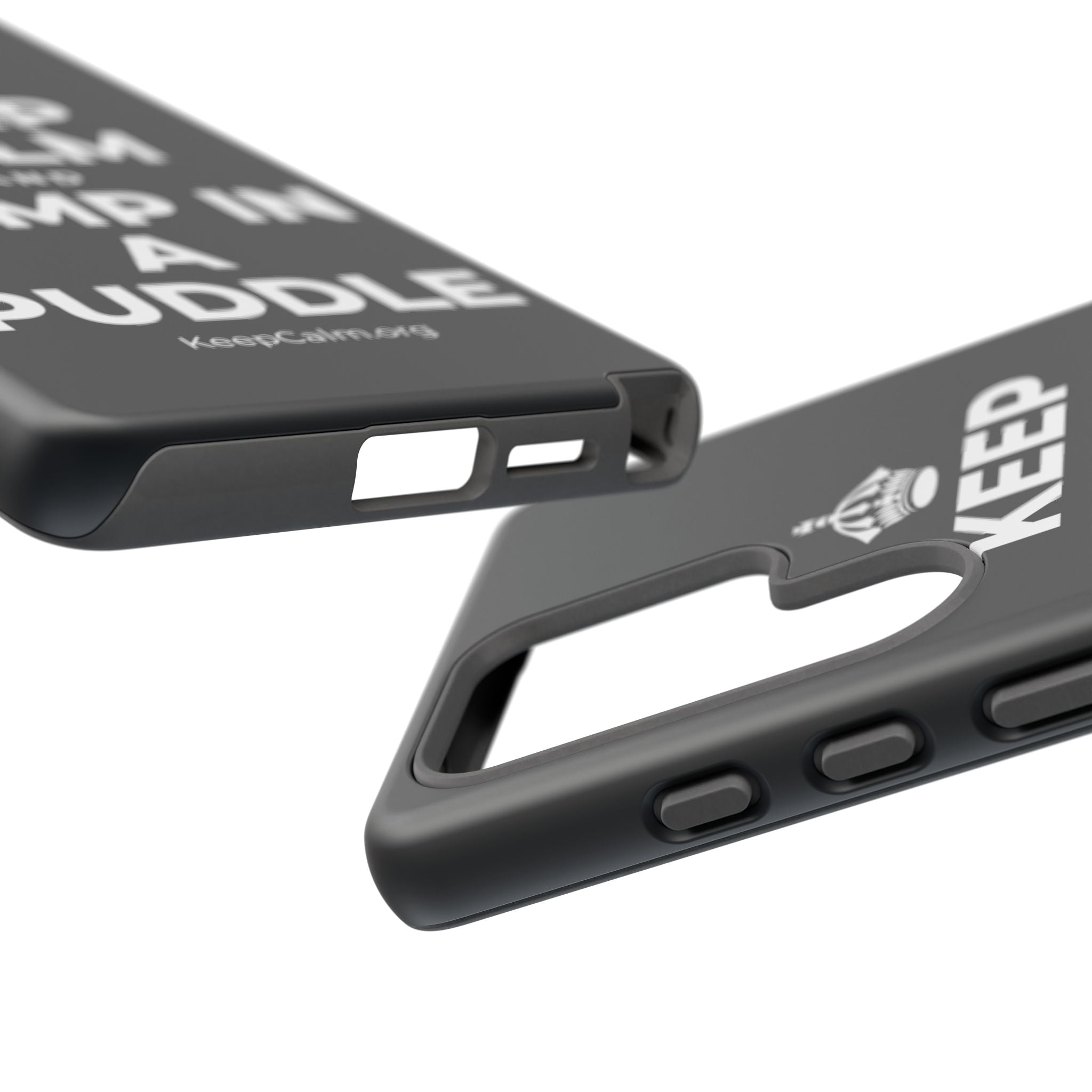 KEEP CALM AND JUMP IN A PUDDLE Phone Case (Dark)