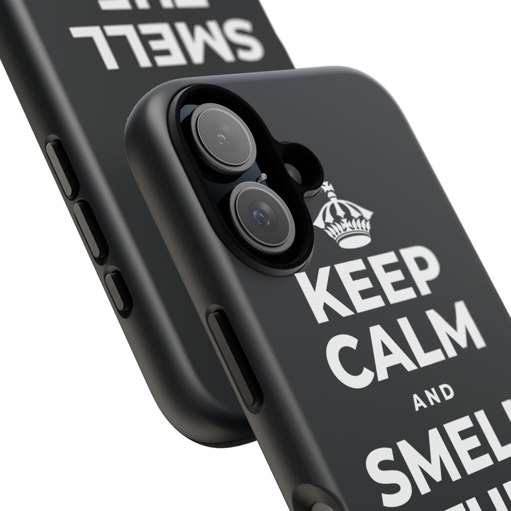 KEEP CALM AND SMELL THE FRESH AIR Phone Case (Dark)
