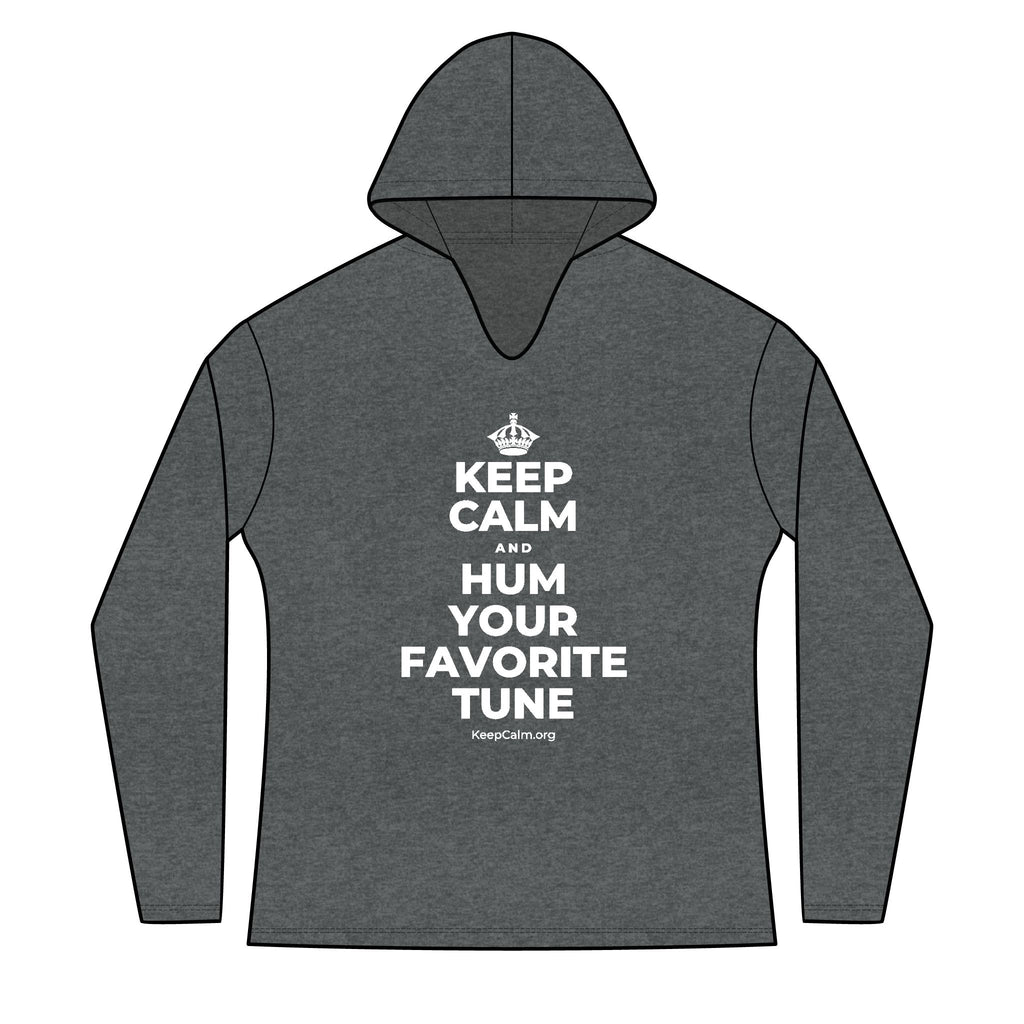 KEEP CALM AND HUM YOUR FAVORITE TUNE Women's Long Sleeve Hoodie