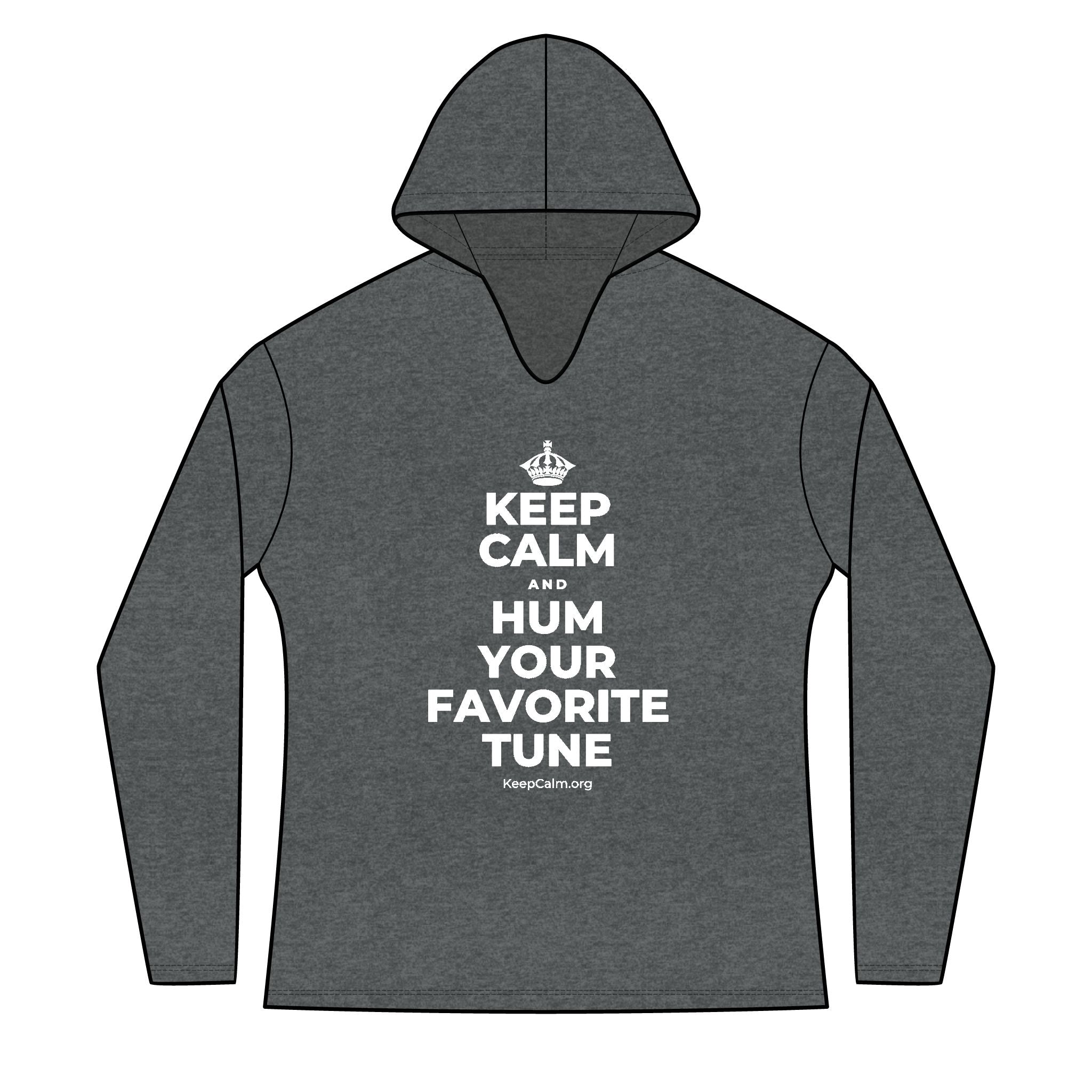 KEEP CALM AND HUM YOUR FAVORITE TUNE Women's Long Sleeve Hoodie