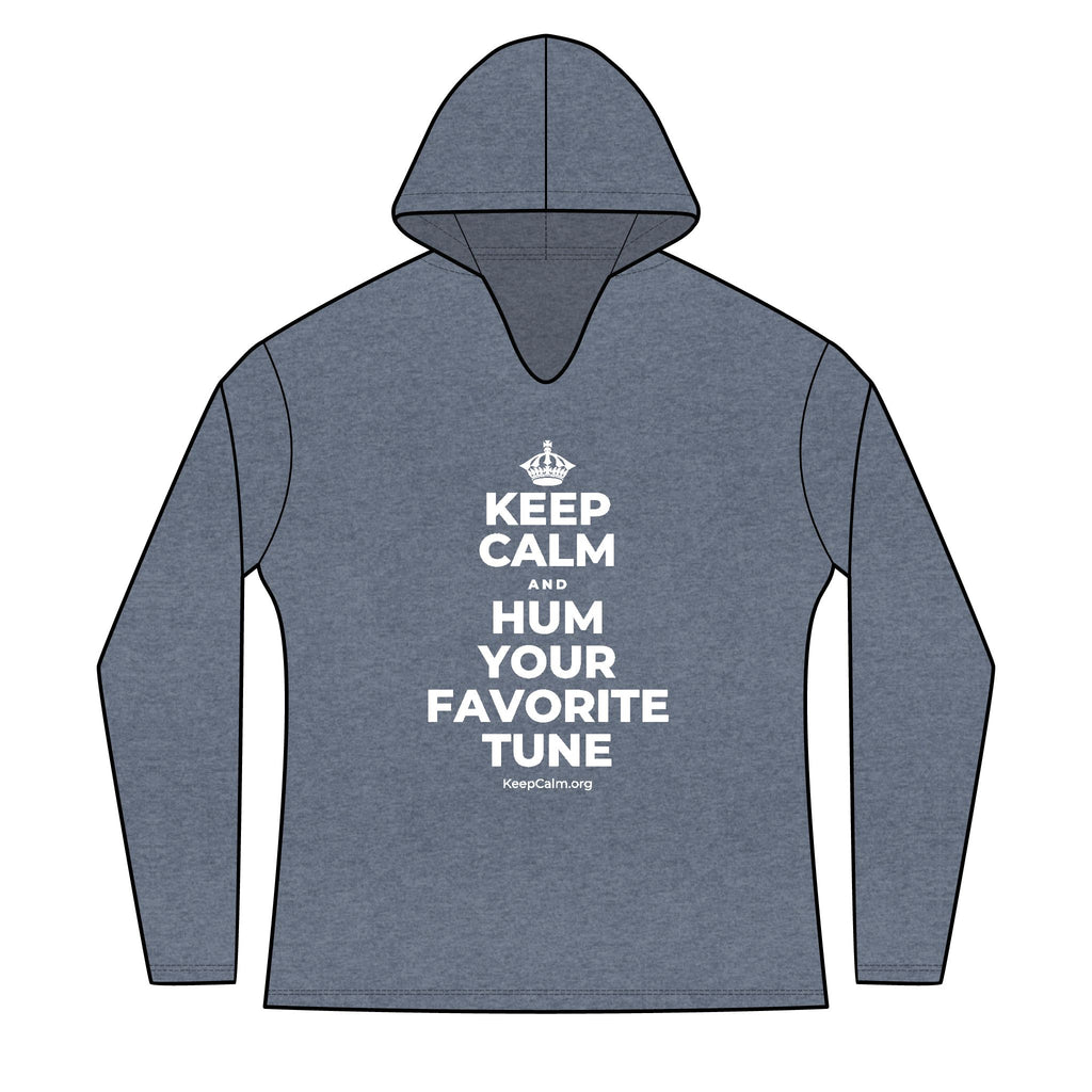 KEEP CALM AND HUM YOUR FAVORITE TUNE Women's Long Sleeve Hoodie