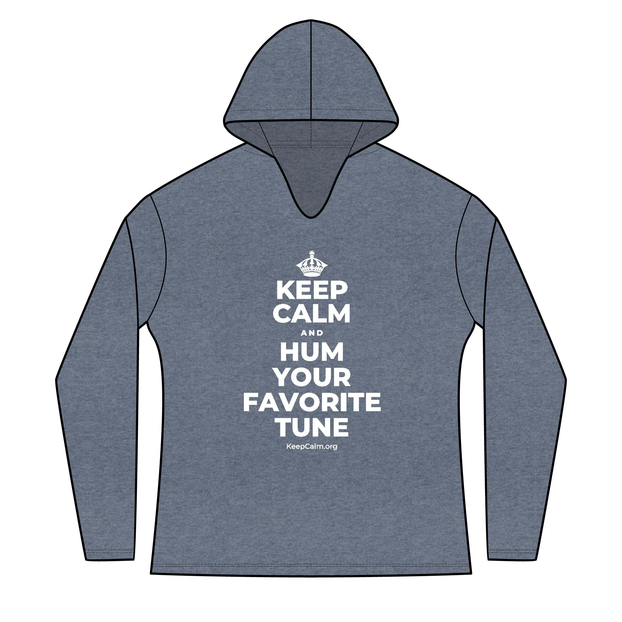 KEEP CALM AND HUM YOUR FAVORITE TUNE Women's Long Sleeve Hoodie