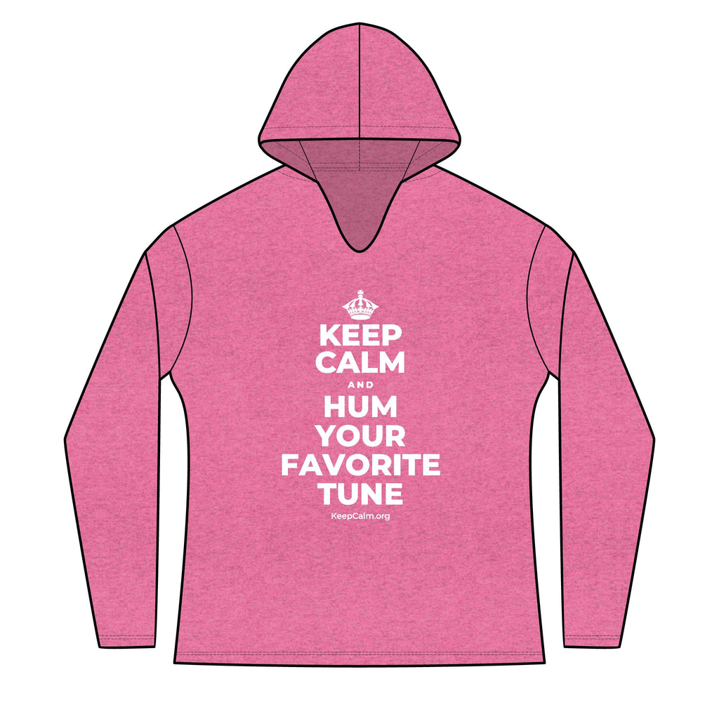 KEEP CALM AND HUM YOUR FAVORITE TUNE Women's Long Sleeve Hoodie
