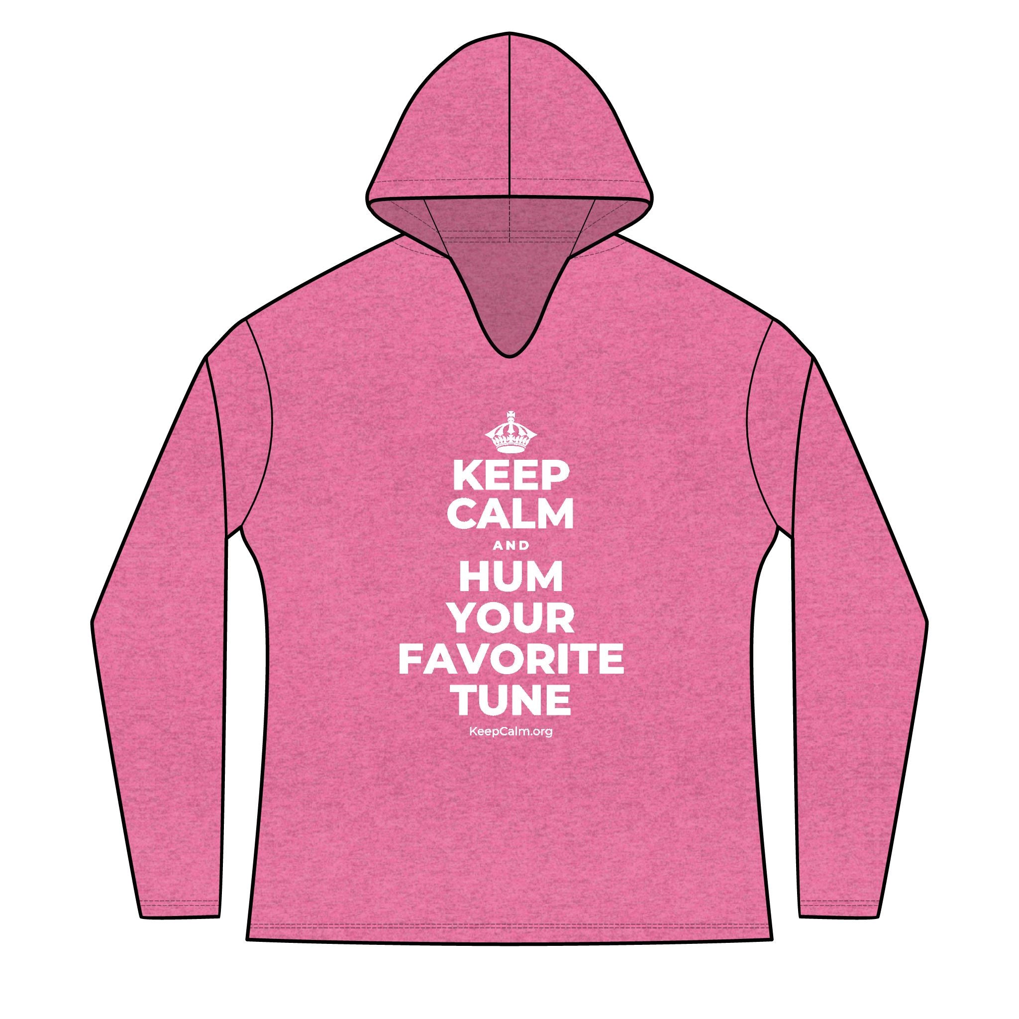KEEP CALM AND HUM YOUR FAVORITE TUNE Women's Long Sleeve Hoodie