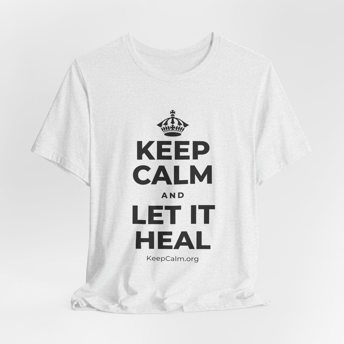KEEP CALM AND LET IT HEAL T-Shirt (Soft Cream–Heather Mauve)