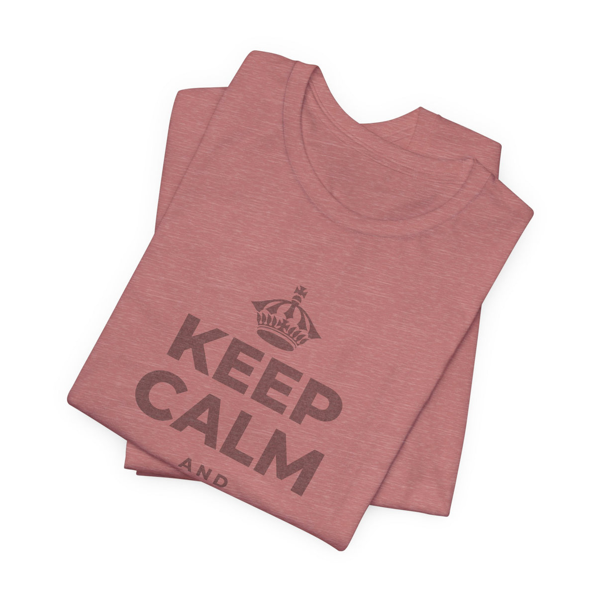 KEEP CALM AND LOOK UP TODAY T-Shirt (Soft Cream–Heather Mauve)