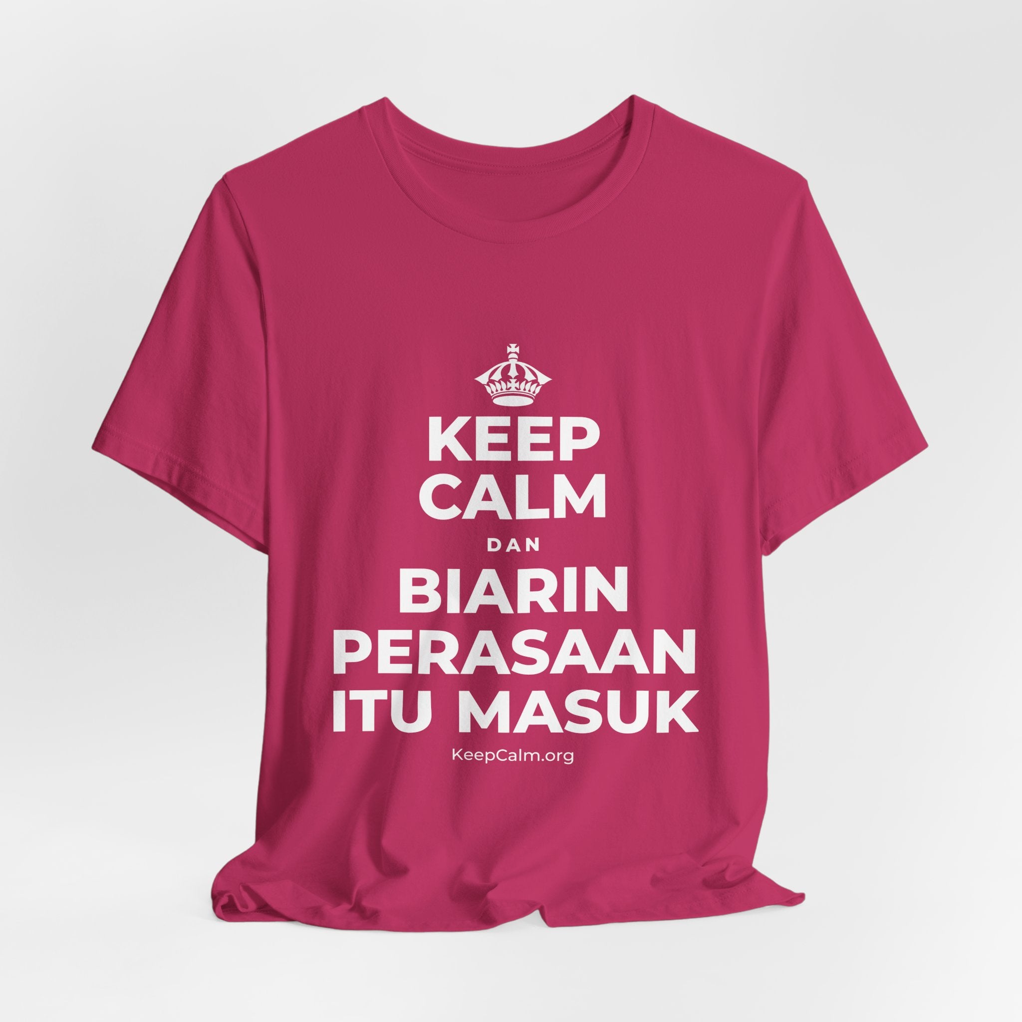 KEEP CALM DAN BIARIN PERASAAN ITU MASUK T-Shirt (Baby Blue–Silver)