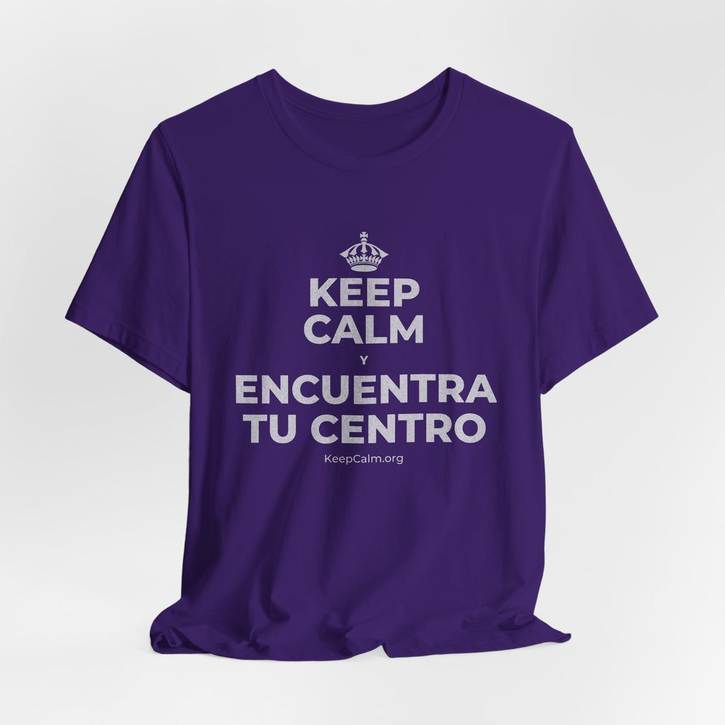 KEEP CALM Y ENCUENTRA TU CENTRO T-Shirt (Soft Cream–Heather Mauve)