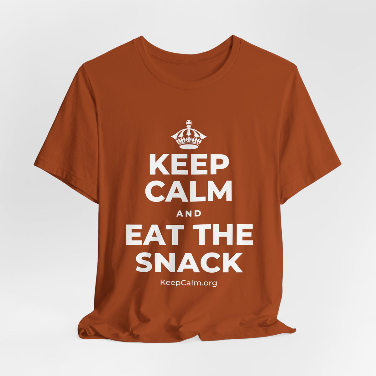 KEEP CALM AND EAT THE SNACK T-Shirt (Military Green–Autumn)