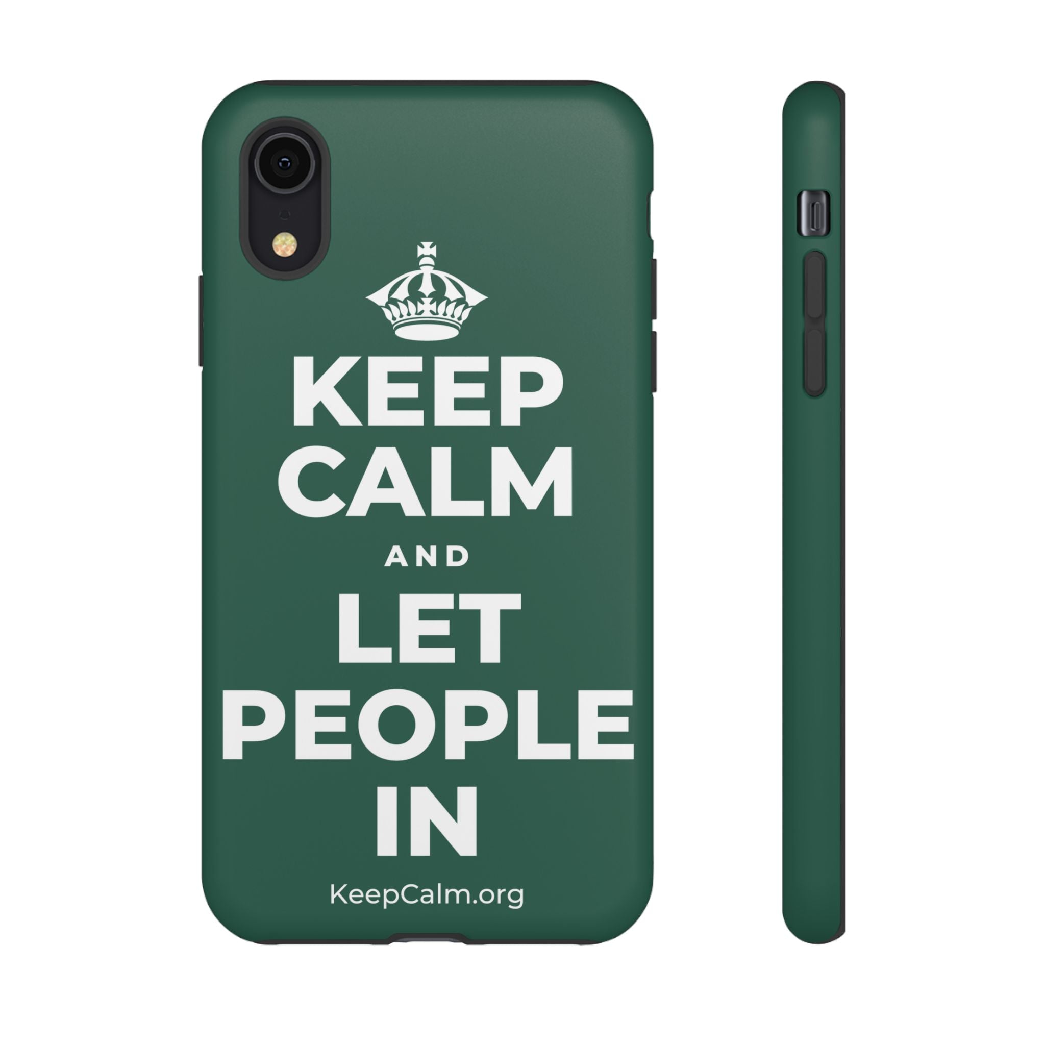 KEEP CALM AND LET PEOPLE IN Phone Case