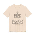 KEEP CALM Y ELIGE LA ALEGRÍA T-Shirt (Soft Cream–Heather Mauve)