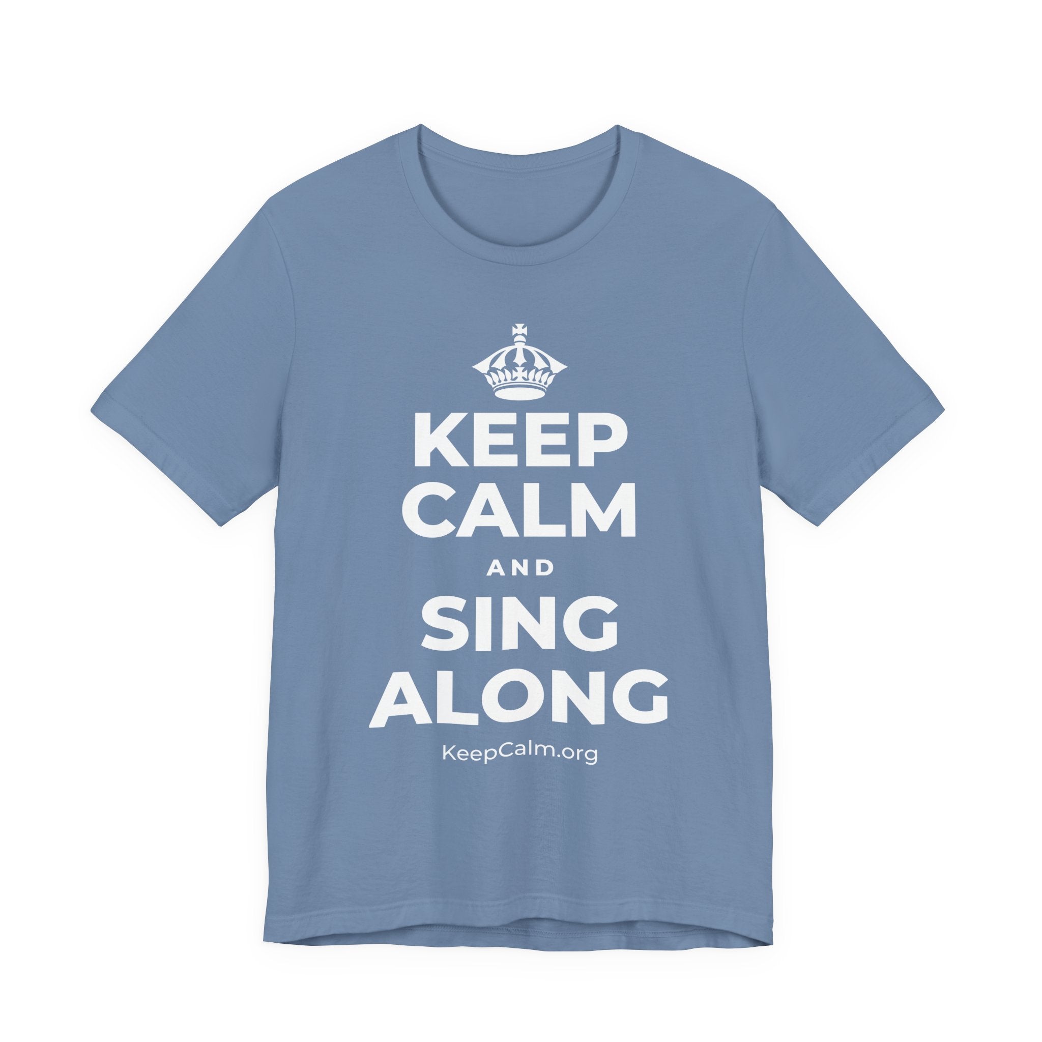 KEEP CALM AND SING ALONG T-Shirt (Soft Cream–Heather Mauve)