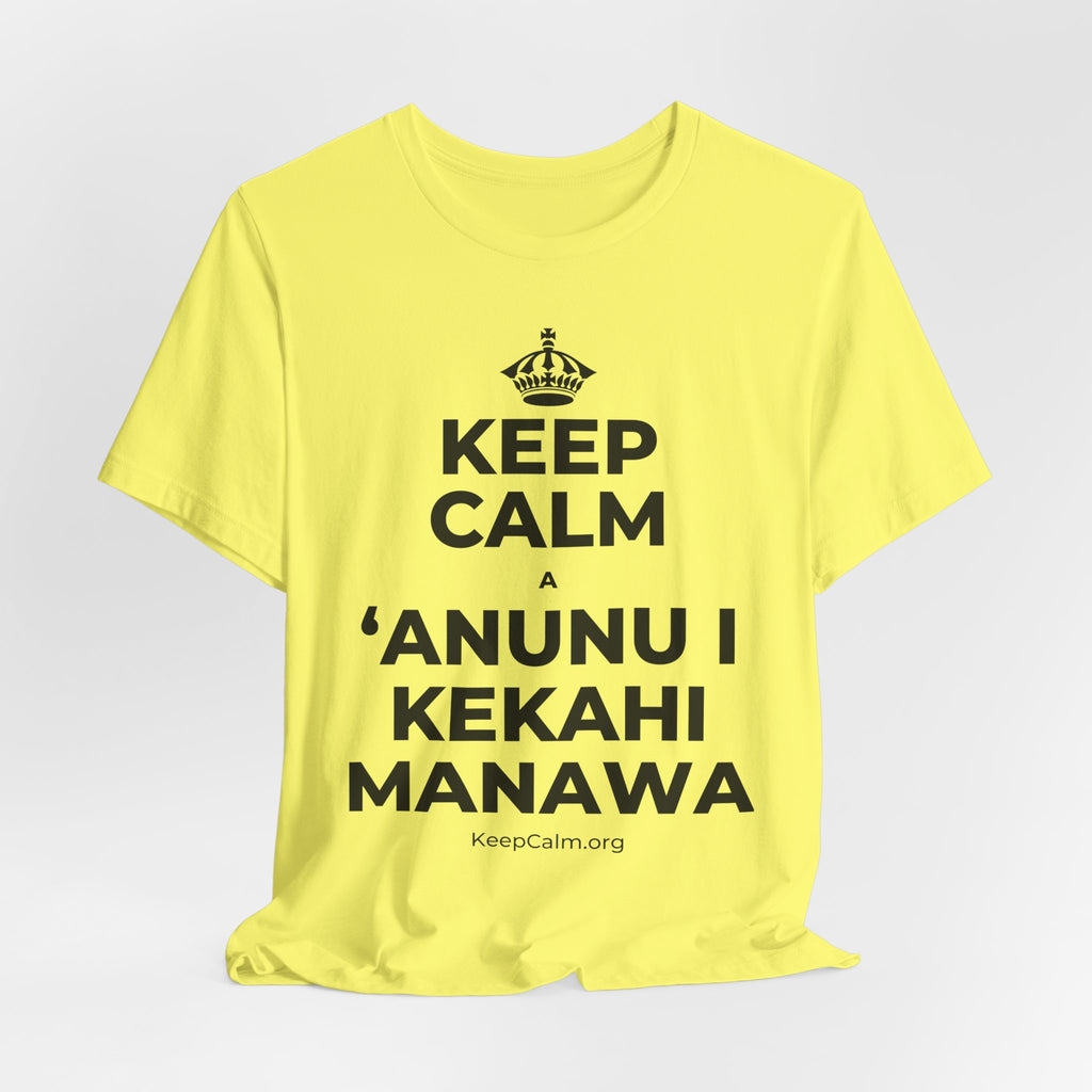 KEEP CALM A ʻANUNU I KEKAHI MANAWA T-Shirt (Soft Cream–Heather Mauve)
