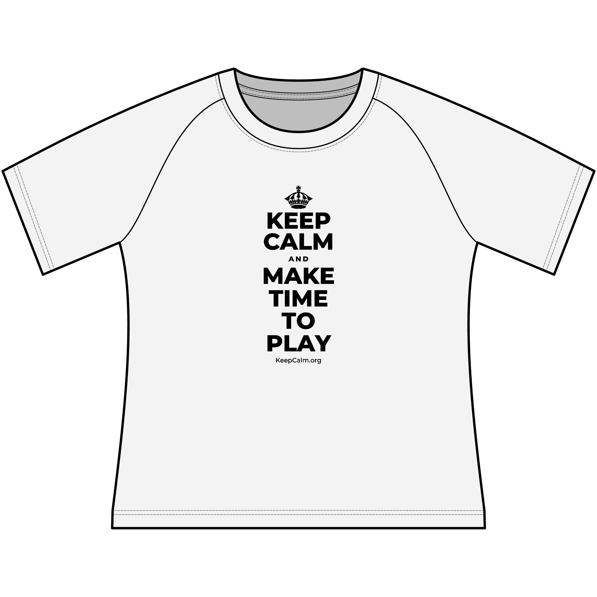 KEEP CALM AND MAKE TIME TO PLAY Women's Raglan Tee