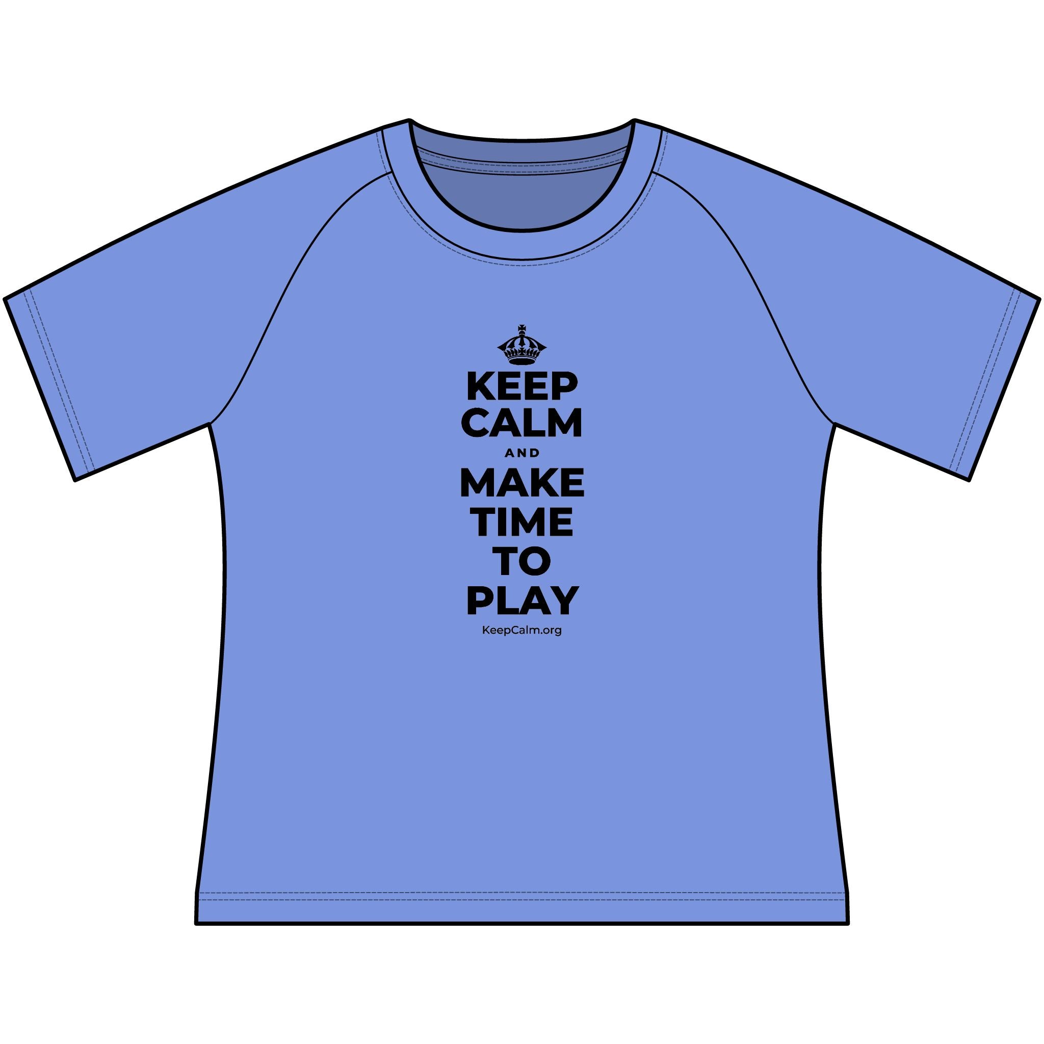 KEEP CALM AND MAKE TIME TO PLAY Women's Raglan Tee