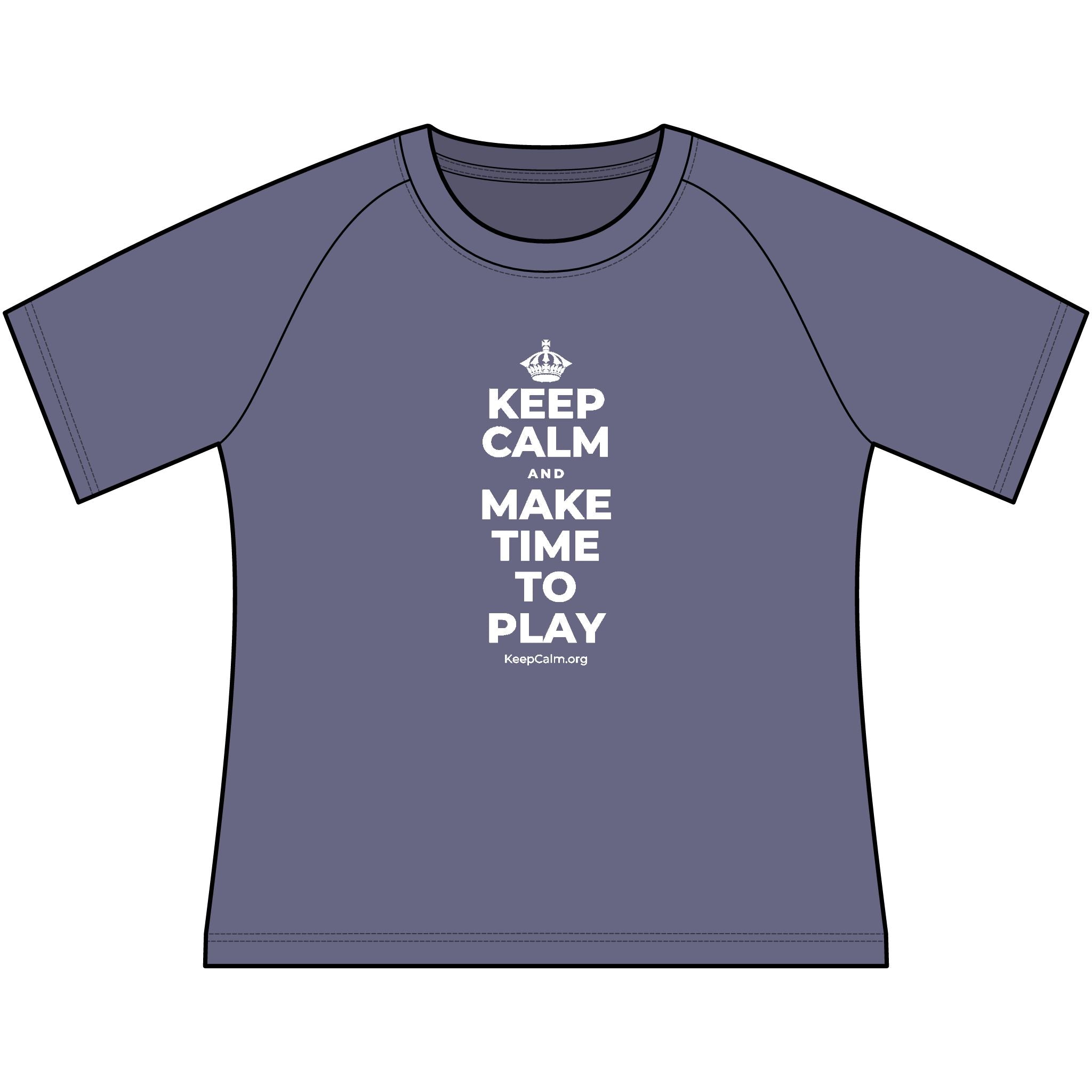 KEEP CALM AND MAKE TIME TO PLAY Women's Raglan Tee